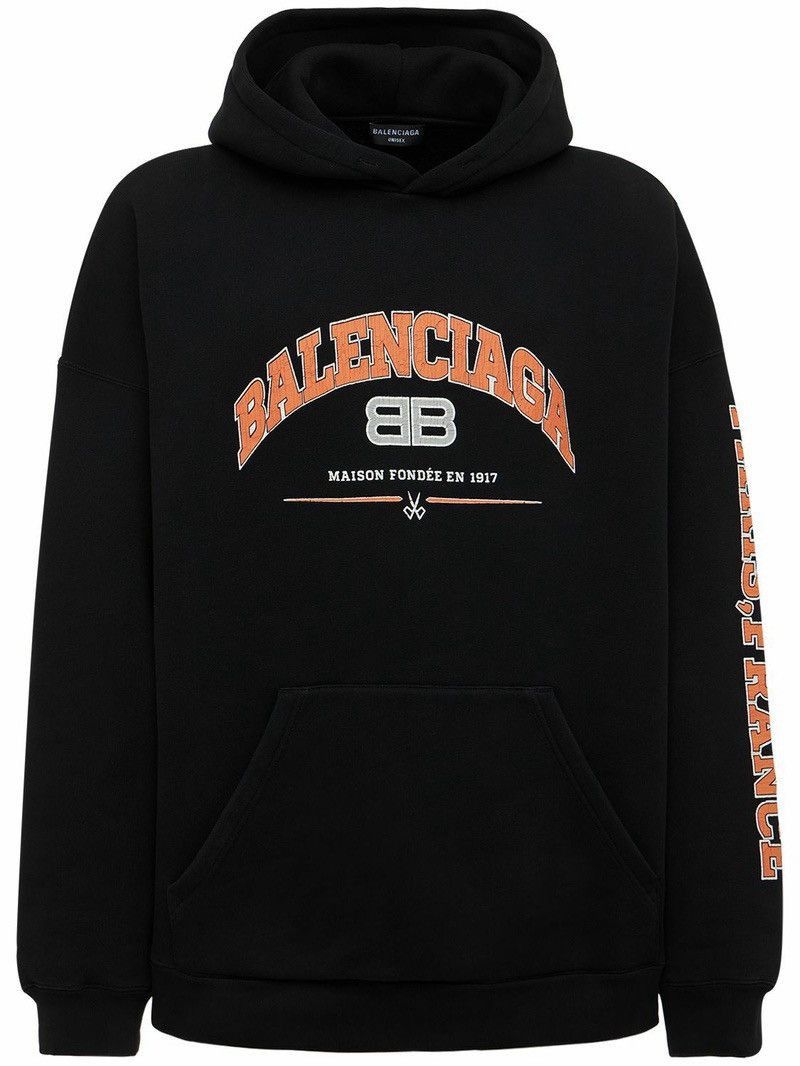 Balenciaga Maison Balenciaga Black Wide Fit Hoodie Size US XS / EU 42 / 0 - 1 Thumbnail
