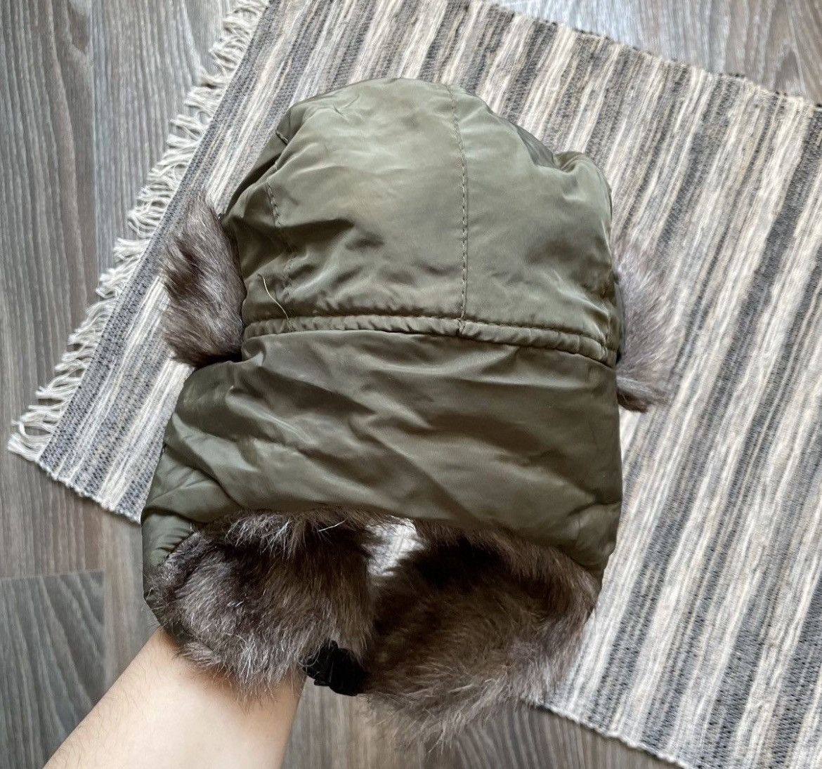 Vision Streetwear Aviator Hat fur faux style like JUNYA WATANABE FW comme y2k Size ONE SIZE - 4 Thumbnail