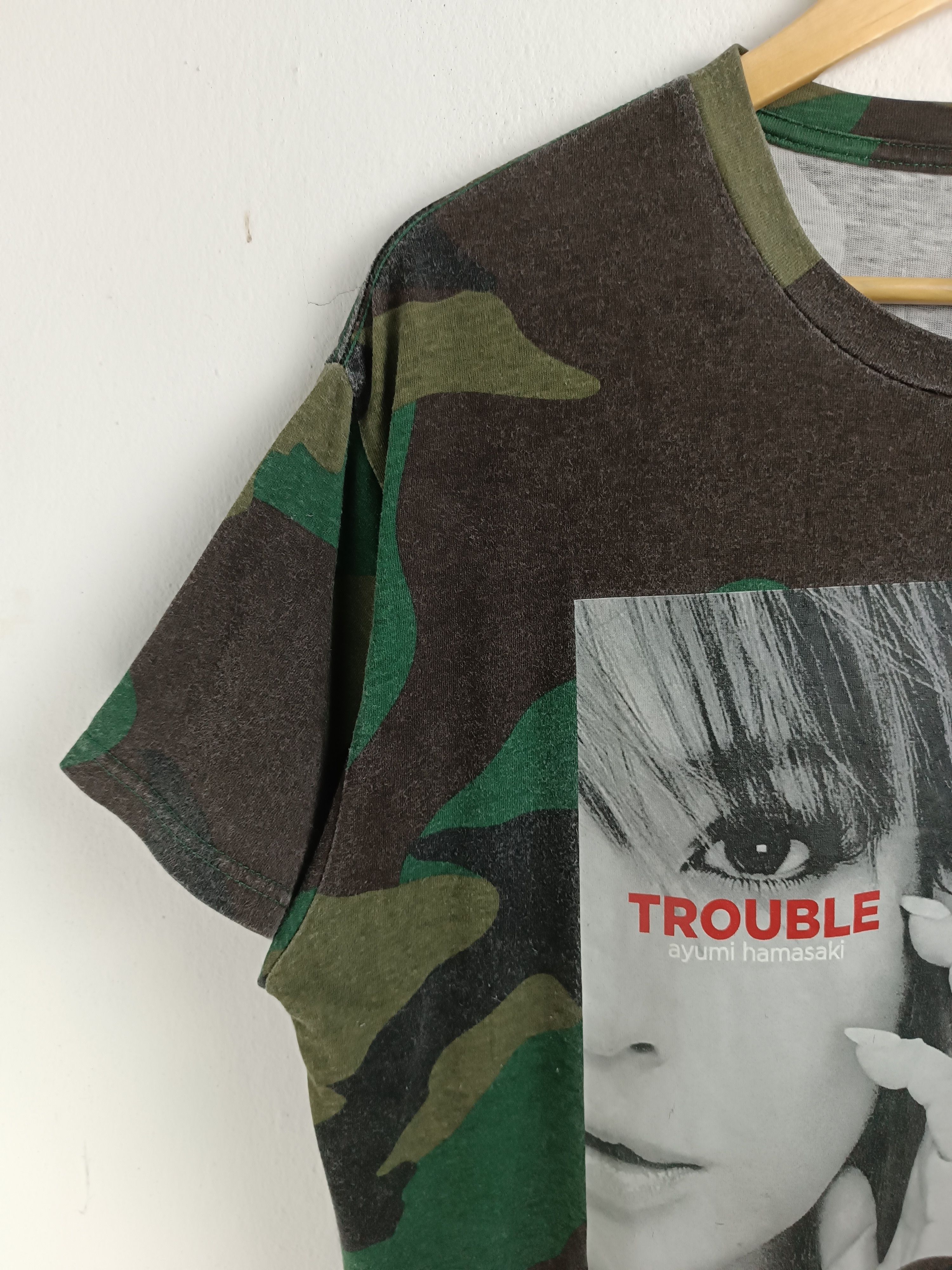 Band Tees VINTAGE 2018 AYUMI HAMASAKI TROUBLE TOUR CAMO TEE VERY RARE Size US XL / EU 56 / 4 - 5 Thumbnail
