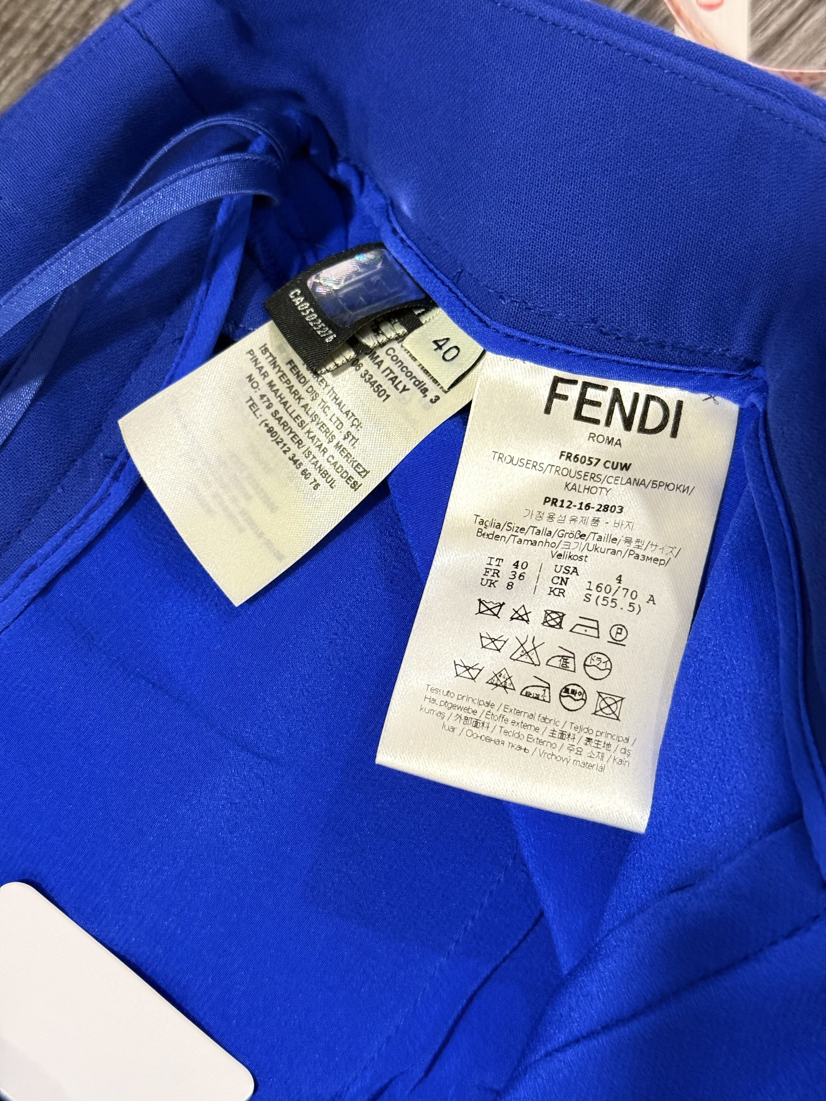 Fendi FENDI High Rise Blue Trousers Size 26" / US 2 / IT 38 - 6 Thumbnail