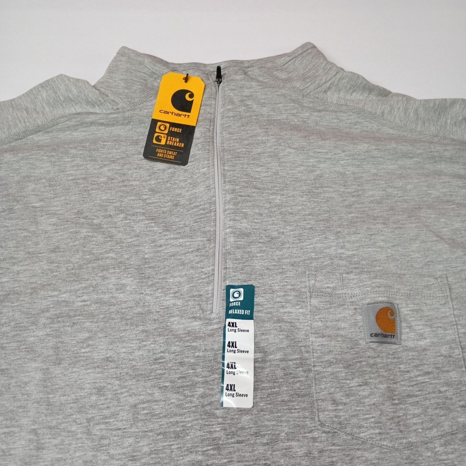 Carhartt Carhartt Force Relaxed Fit 1/4 Zip Shirt Men's 4XL Gray New Size US XXL / EU 58 / 5 - 3 Thumbnail