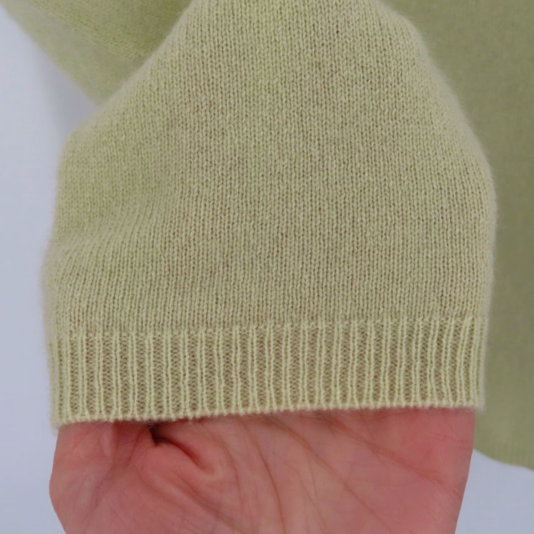 Ann Taylor Ann Taylor Womens Small Cashmere Light Green Yellow Turtleneck Knit Sweater Top Size S / US 4 / IT 40 - 5 Thumbnail