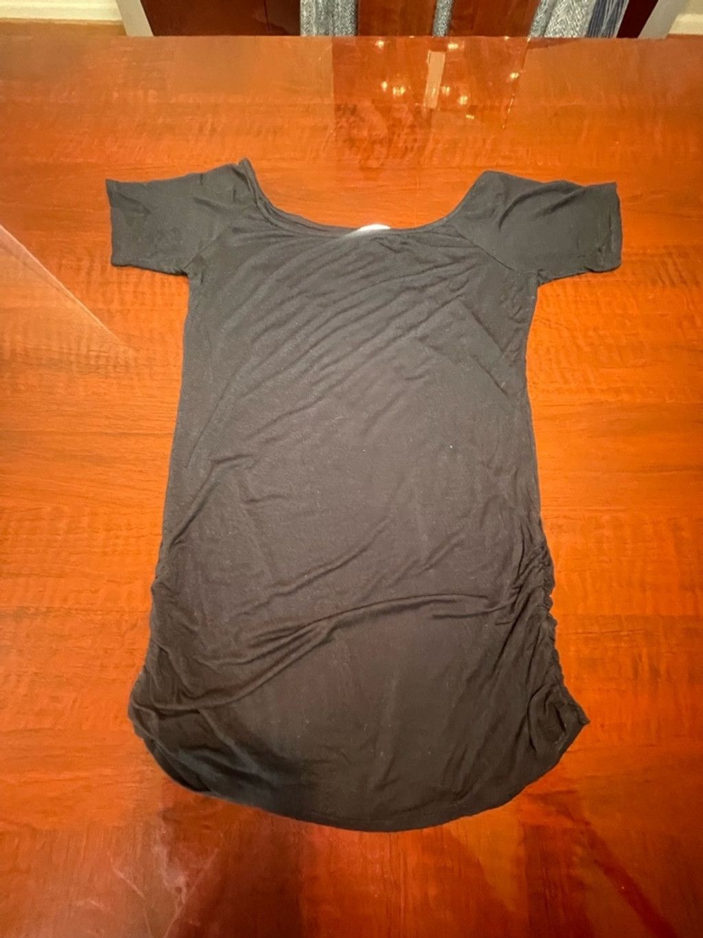 Other Doublju Black Off the Shoulder Ruched Side Bodycon Top L Size L / US 10 / IT 46 - 2 Thumbnail