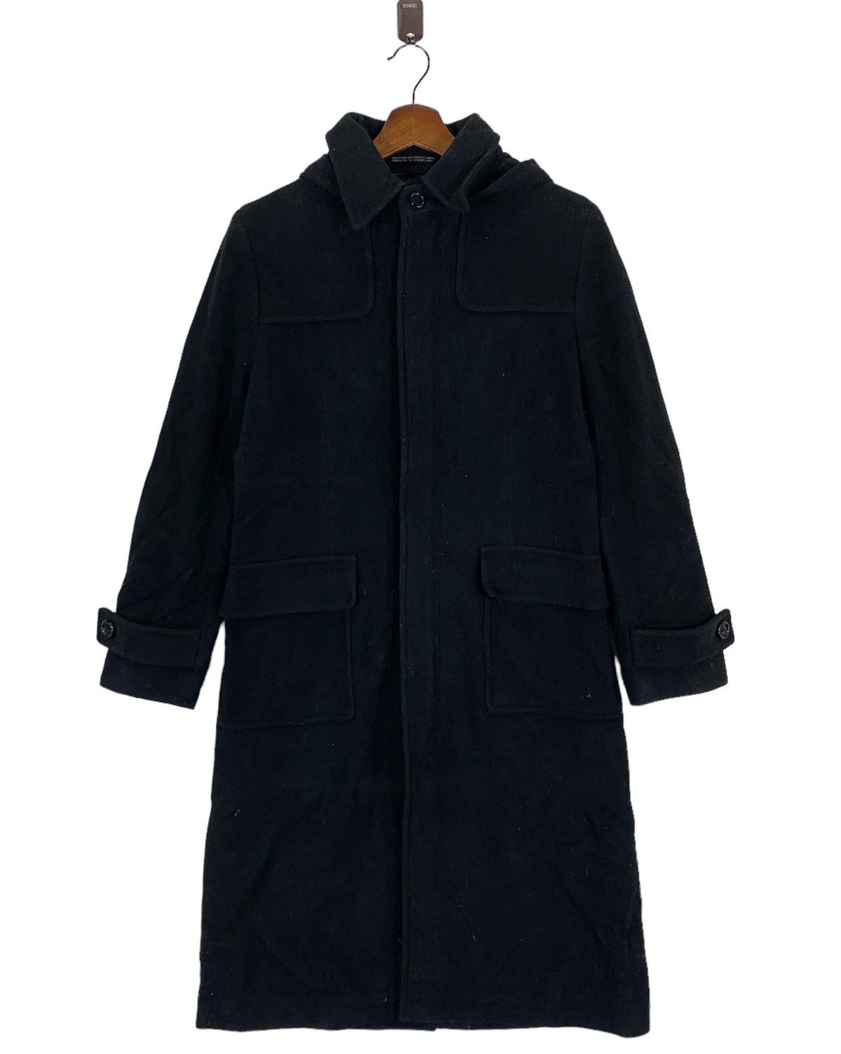 Autumn Cashmere × Yohji Yamamoto VINTAGE INED HOMME YOHJI YAMAMOTO WOOL OVERCOAT JACKET Size XS / US 0-2 / IT 36-38 - 1 Thumbnail