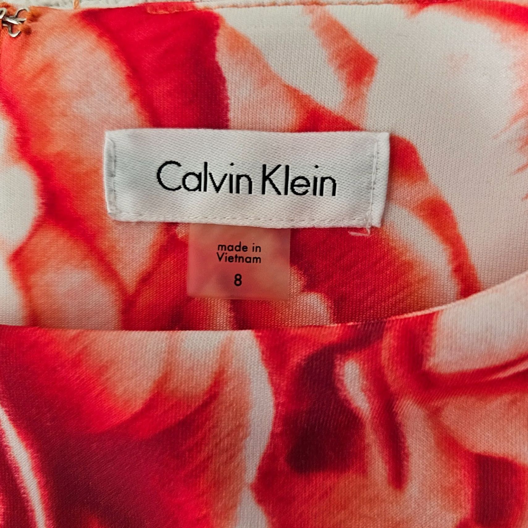 Calvin Klein Calvin Klein Dress Women 10 Sheath Sleeveless Floral Pink Knee Length Back Zip Womens Size L / US 10 / IT 46 - 3 Thumbnail