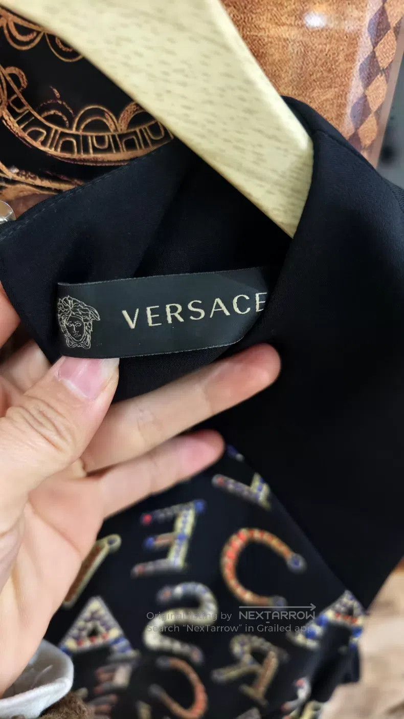 Versace Versace Black letter sequin dress Size XS / US 0-2 / IT 36-38 - 2 Thumbnail