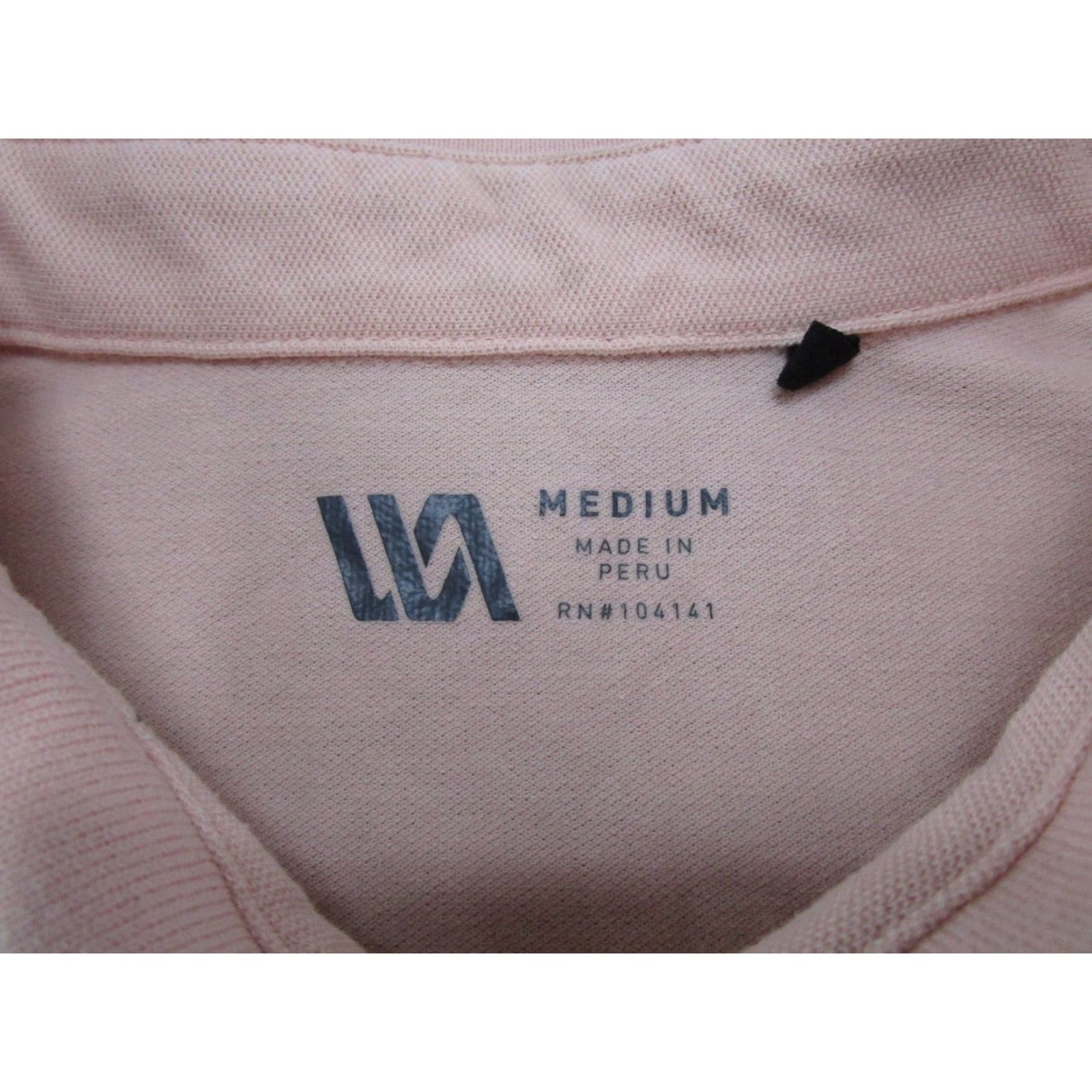 Vintage VRST Polo Shirt Mens M Pale Peach Pink Geometric Logo Short Sleeve Knit Cotton Blend Golf Polo 2020s Sports All Seasons Stretch Regular Mens Size US M / EU 48-50 / 2 - 2 Thumbnail