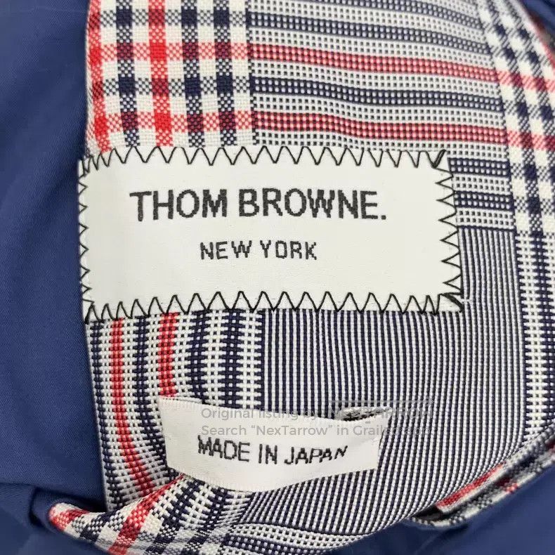 Thom Browne Thom Browne Blue Plaid Cotton Lapel Single Breasted Long S Size US S / EU 44-46 / 1 - 6 Thumbnail