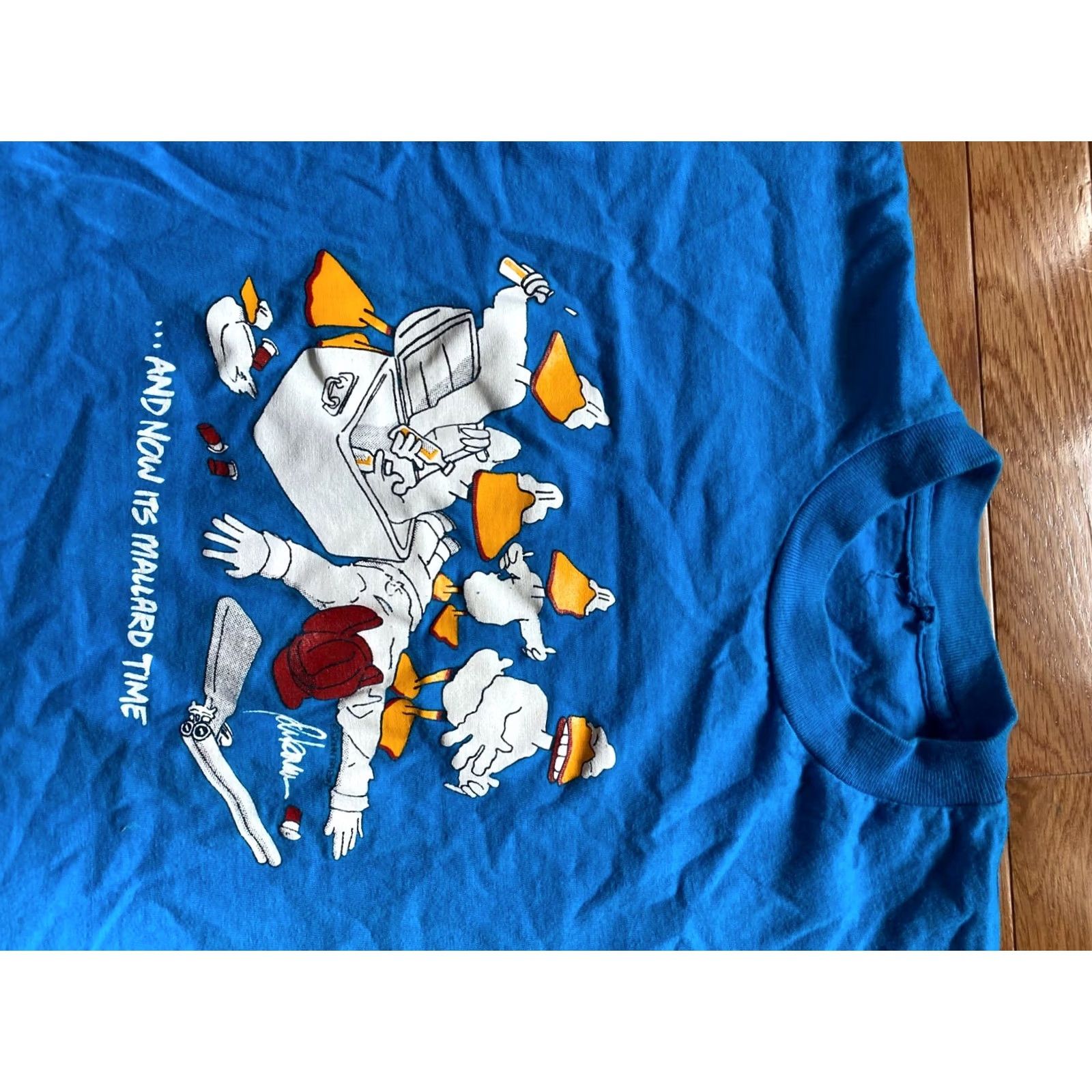 Vintage Vintage Hunting T-Shirt Mens M White Short Sleeve Crew Neck Mallard Time Duck Size US M / EU 48-50 / 2 - 3 Thumbnail