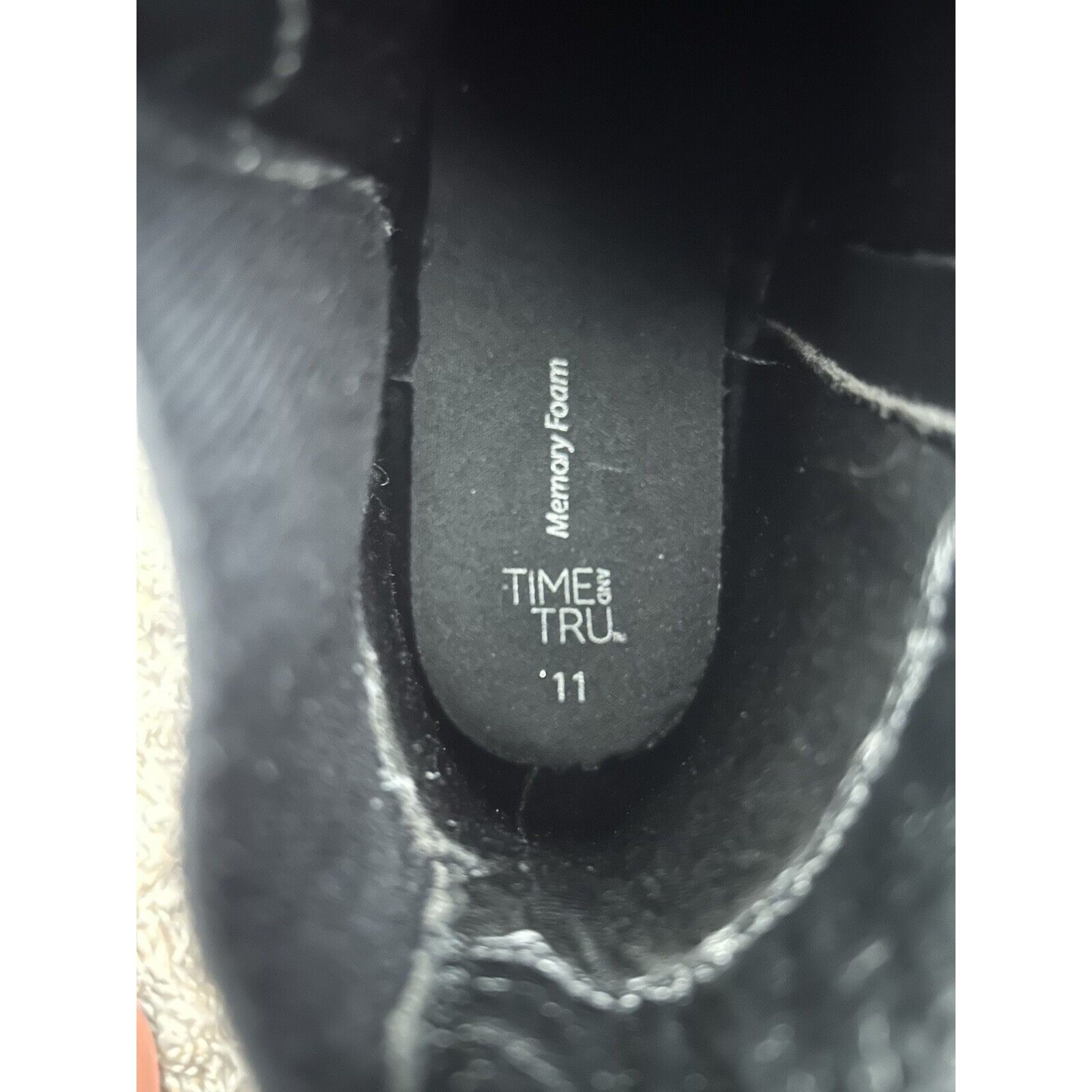 Other Time and Tru Womens Ankle Boots / Shoes Sz 11 Black Faux Lea Size US 11 / IT 41 - 7 Thumbnail