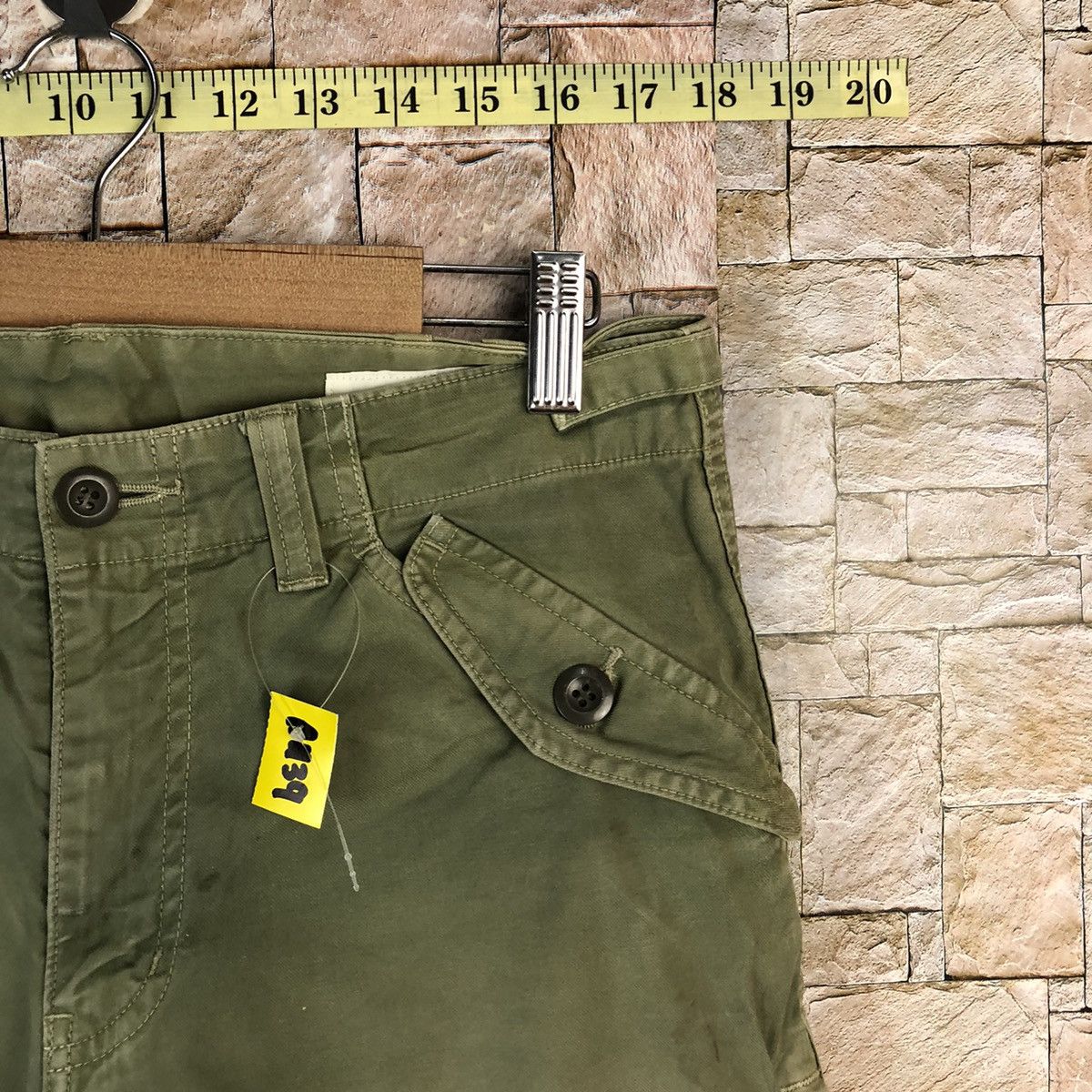 Japanese Brand Fredy & Gloster Green Casual cargo Pants #A1139 Size US 30 / EU 46 - 8 Thumbnail