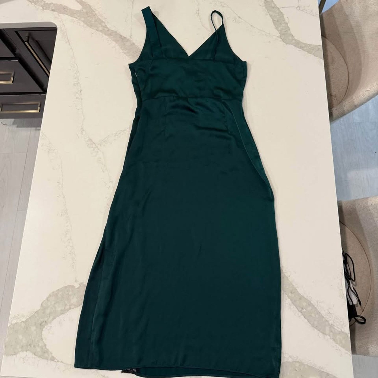 Zara Zara NWT Satin Lace Asymmetrical Midi SlipDress Women Medium Size M / US 6-8 / IT 42-44 - 8 Thumbnail