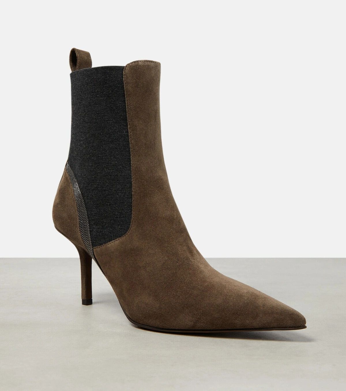 Brunello Cucinelli o1y0725 Ankle Boots in Khaki/Black Size US 10 / IT 40 - 1 Thumbnail