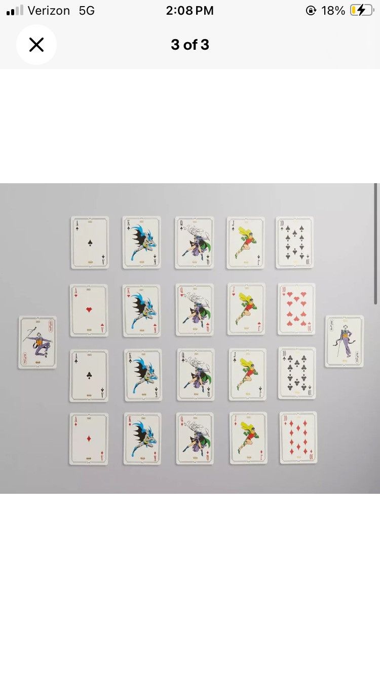 Kith Kith x Batman Two Pack Poker Card Set Size ONE SIZE - 2 Thumbnail