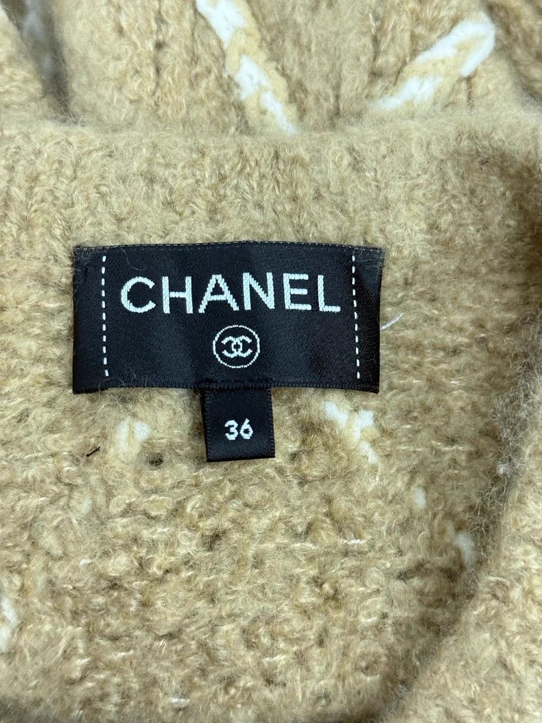 Chanel Chanel 23N Ski Series Camel Diamond Grid Teddy Cardigan co Size XS / US 0-2 / IT 36-38 - 4 Thumbnail
