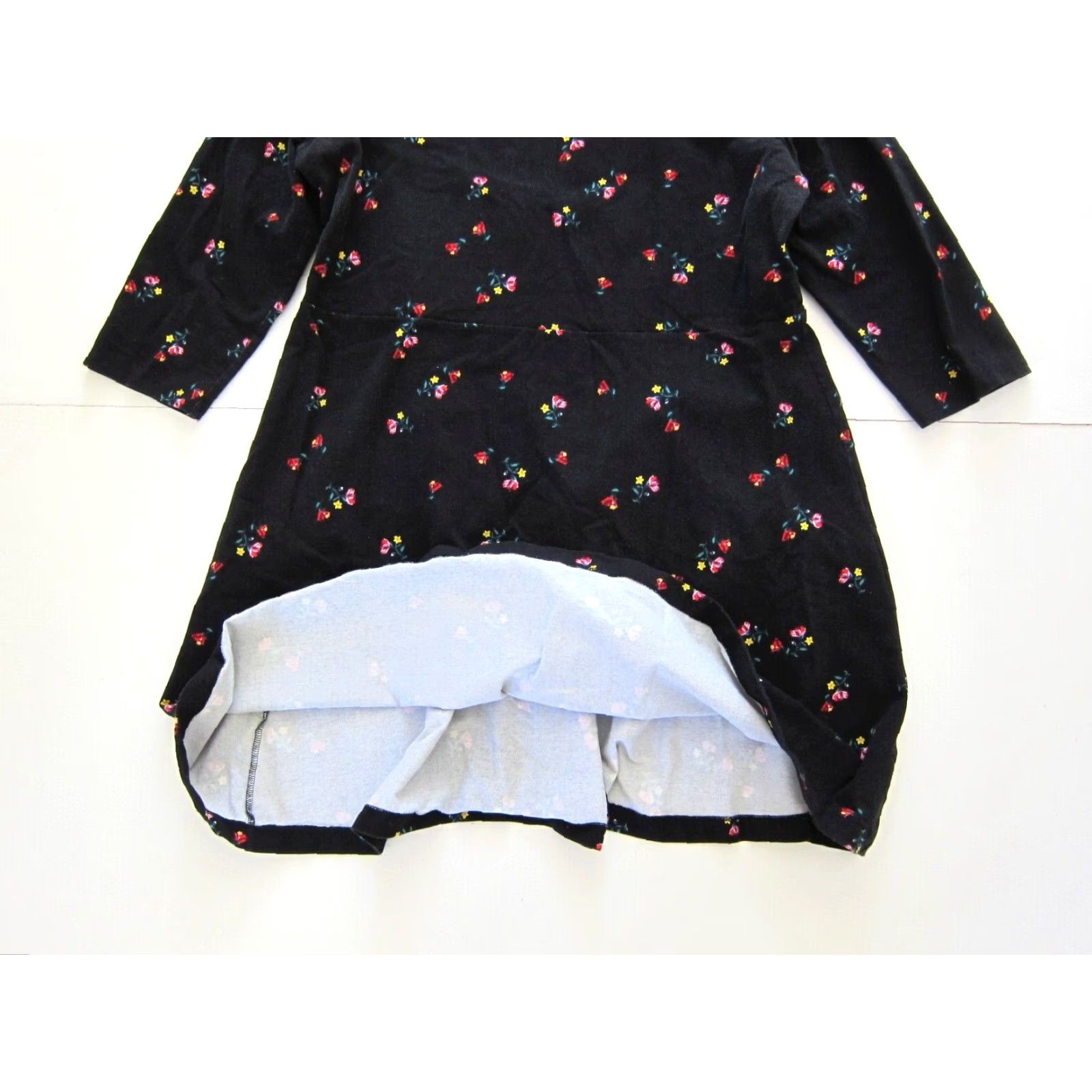 Old Navy Old Navy Black Floral Cotton Jersey Stretch 3/4 Sleeve Sheath Tunic Dress 2XL Size XXL / US 16-18 / IT 52-54 - 7 Thumbnail