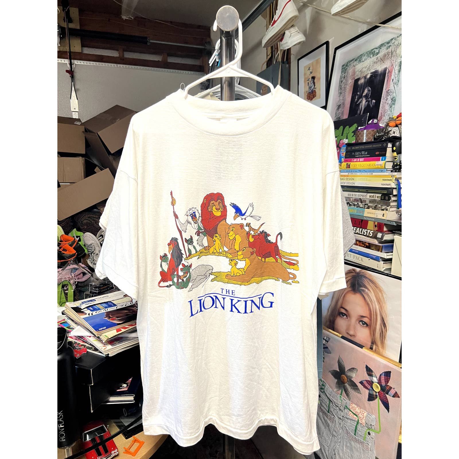 image of Vintage Bootleg Lion King Tee in White, Men's (Size XL)