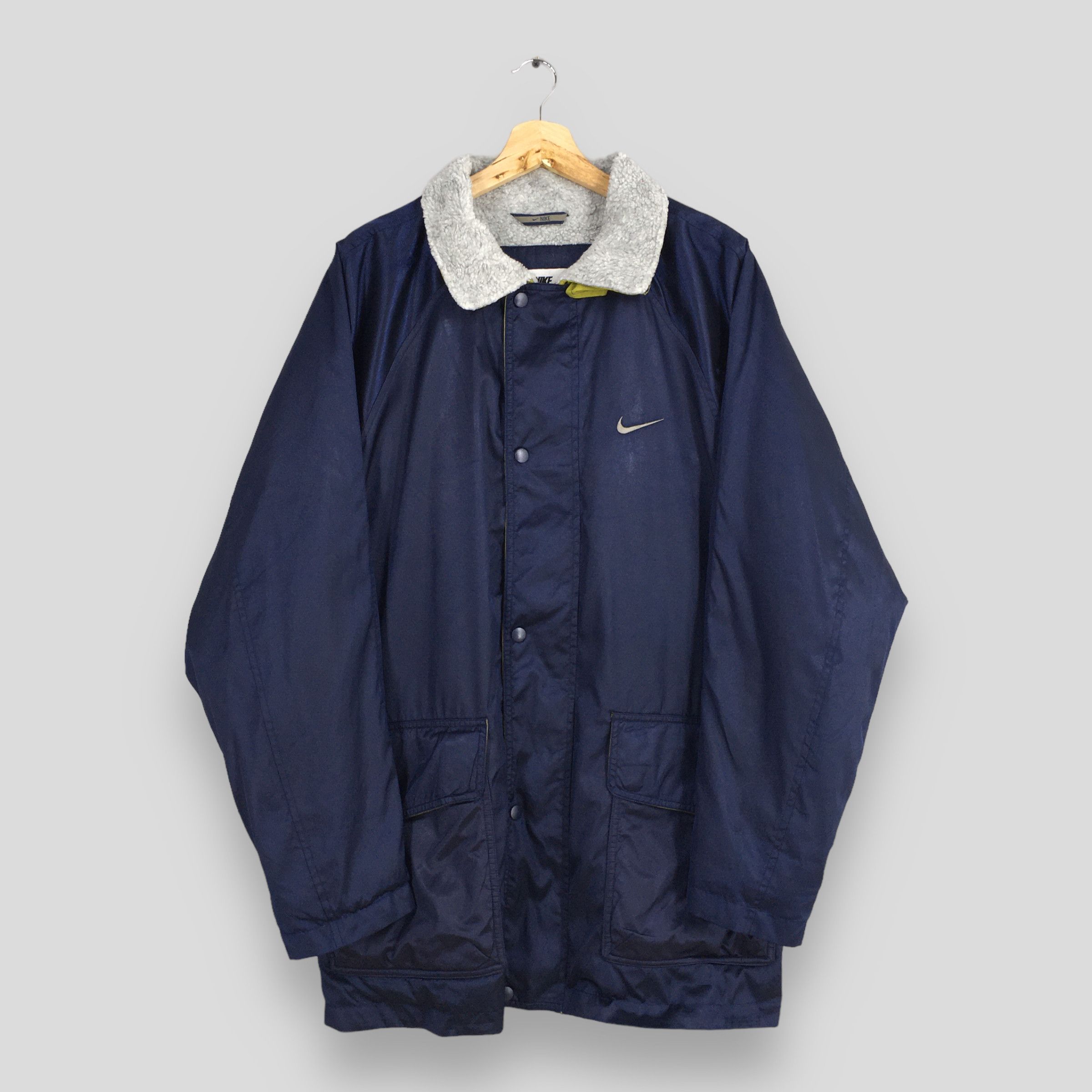 Nike Vintage 90's Nike Swoosh Blue Jacket Large Size US L / EU 52-54 / 3 - 1 Thumbnail