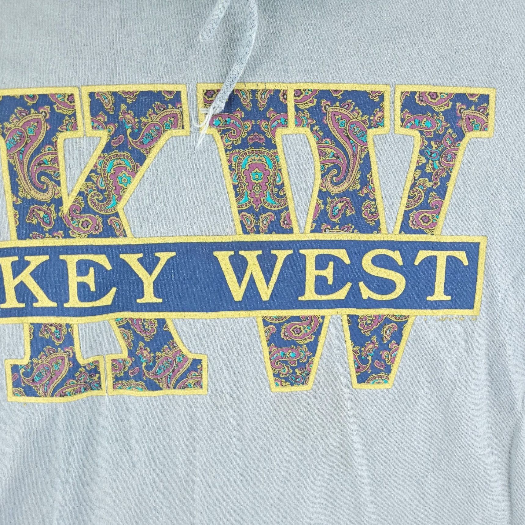 Vintage VINTAGE Key West Hoodie Womens Large Oversize Pullover Semi Crop Poncho Beach Blue Size L / US 10 / IT 46 - 3 Thumbnail