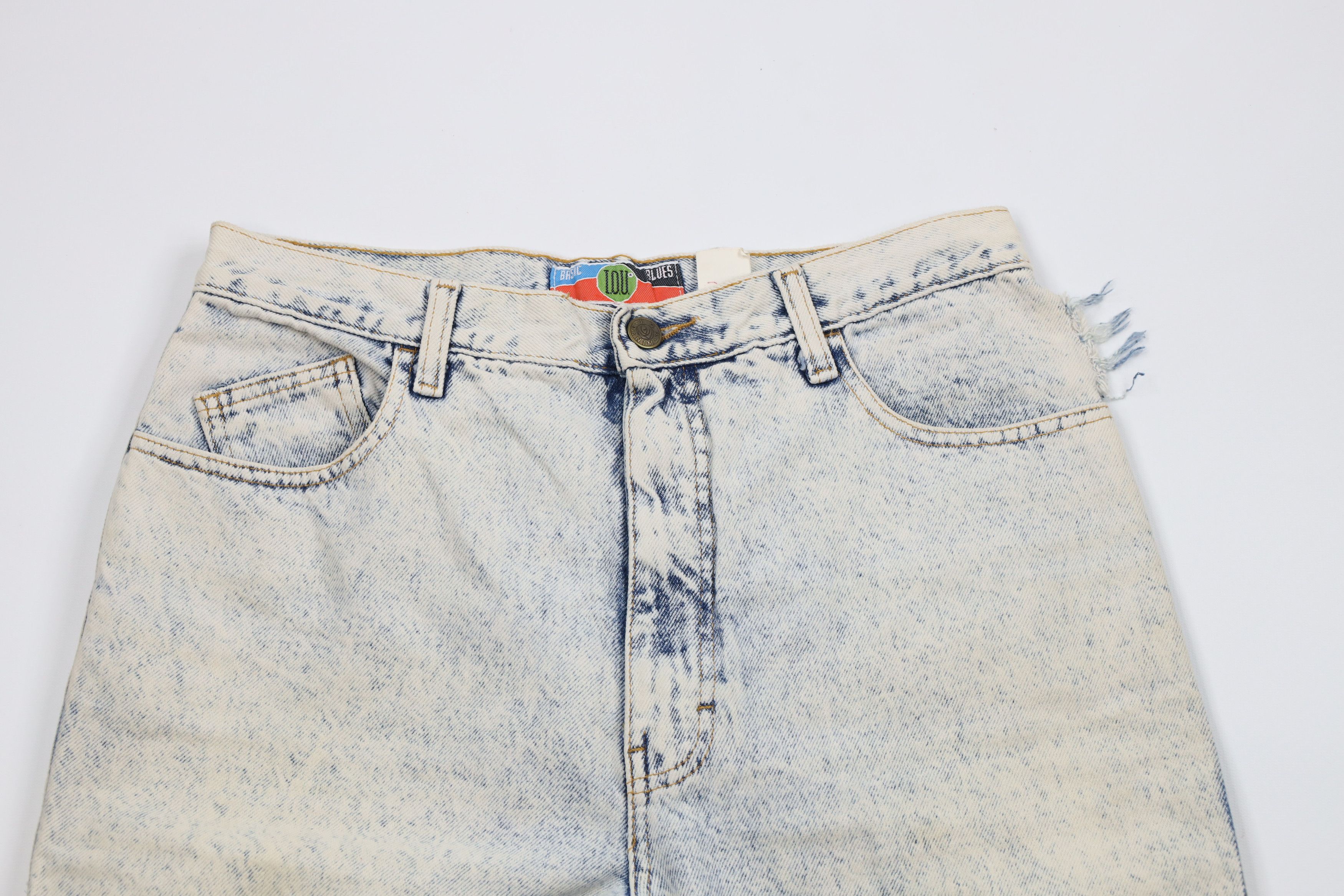 Vintage Vintage 90s IOU Streetwear Acid Wash Tapered Leg Denim Jeans Size 34" / US 12 / IT 48 - 2 Thumbnail