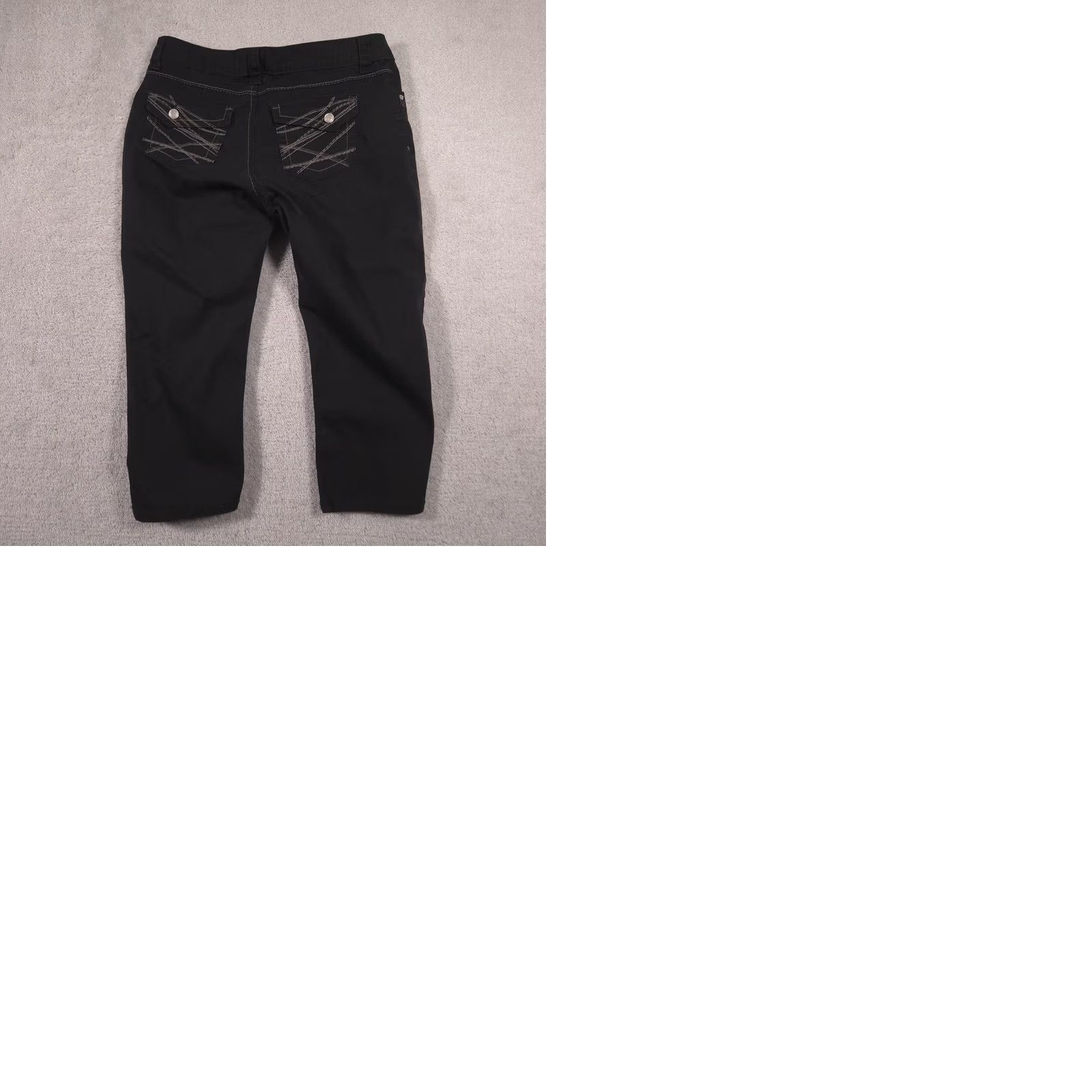 Lee Lee Capri Jeans Womens 12 Black Dark Wash Mid Rise Slim Stretch Capri Jeans Lee Slender Secret Womens 12 Black Dark Wash Mid Rise Slim Stretch Size 34" / US 12 / IT 48 - 9 Thumbnail