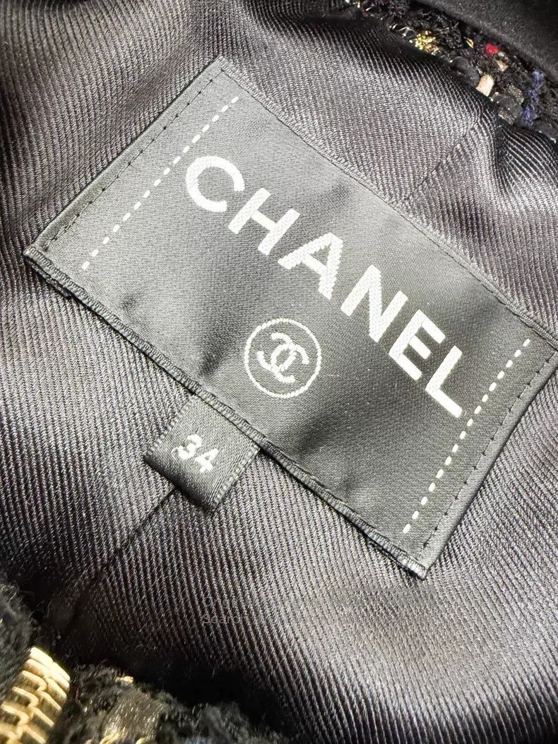 Chanel Chanel Black and gold mixed color checkered tassel woven z Size XXS / US 00 / IT 34 - 6 Thumbnail