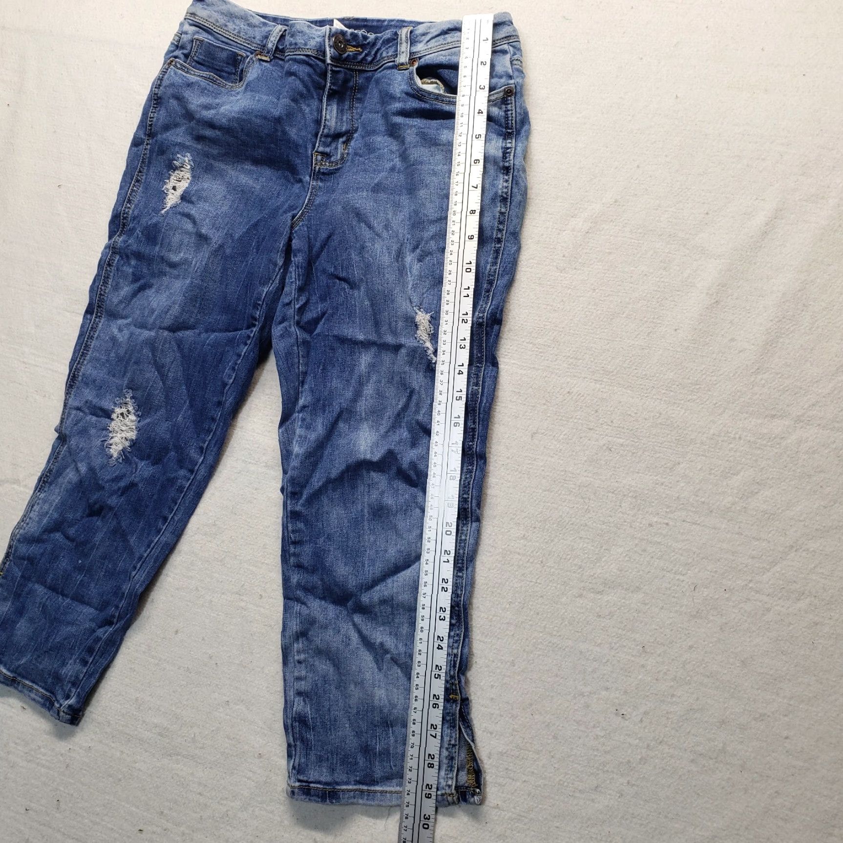Vintage Maurices Bootcut Jeans Medium Wash Blue Denim Pants Relaxed Women's 10 Cotton Polyester Spandex 5-Pocket Size 32" / US 10 / IT 46 - 7 Thumbnail