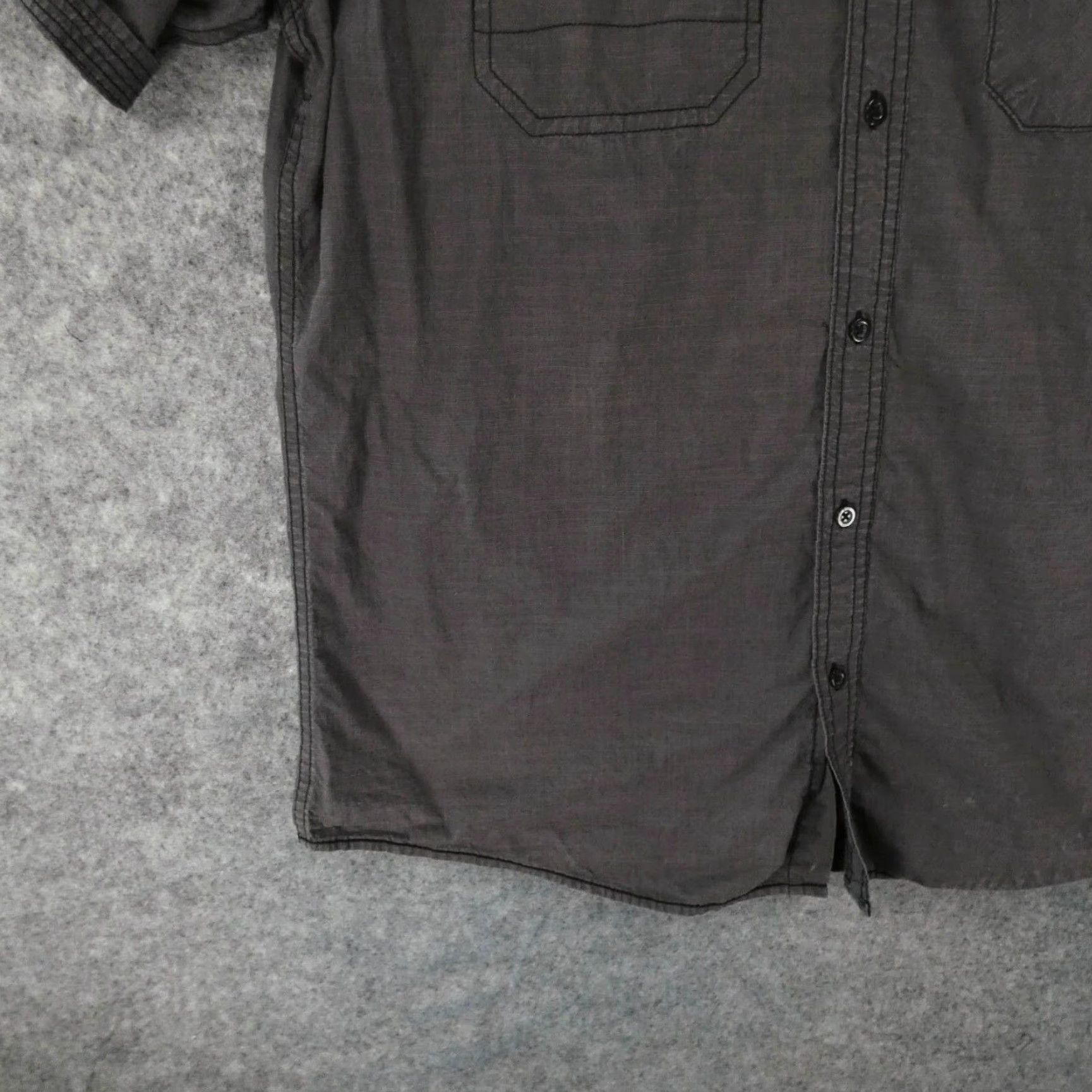 Ecko Unltd. Ecko Unltd Shirt Mens Gray Extra Large Short Sleeve Button Up w Logo Size US XL / EU 56 / 4 - 4 Thumbnail