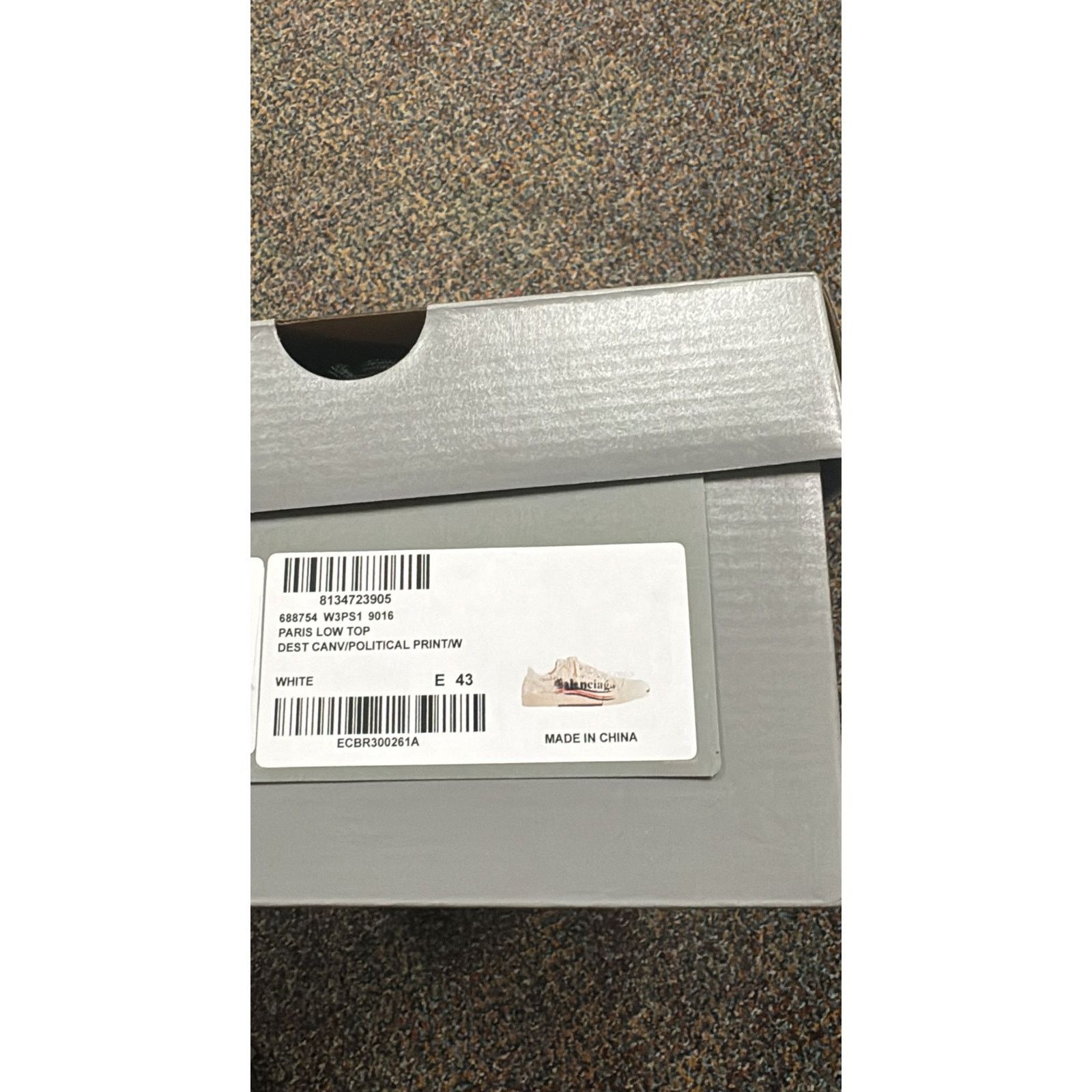 Balenciaga o1rshd1 Q:2 / Paris Low-Top Sneakers in White Size US 10 / EU 43 - 23 Thumbnail