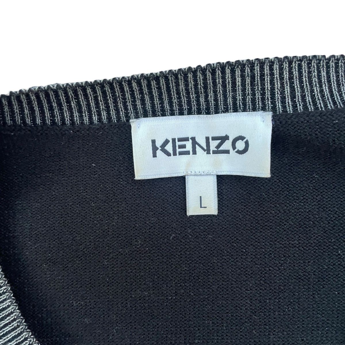 Kenzo KENZO Abstract Anthracite K-Tiger Head Knitted Sweater Size US L / EU 52-54 / 3 - 5 Thumbnail