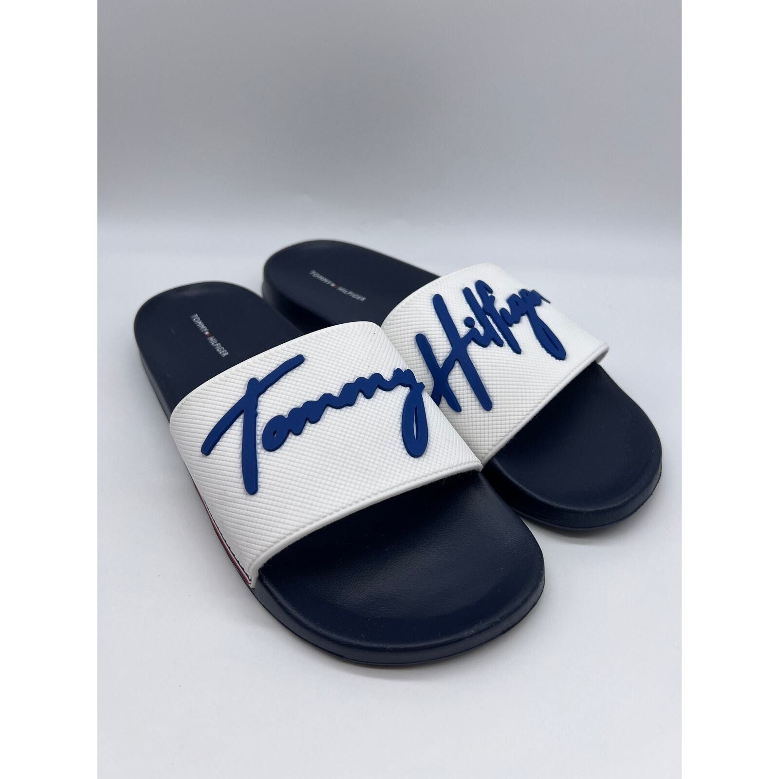 Tommy Hilfiger Tommy Hilfiger Men's Blue White Slide Sandal Slipper Size 11 Size US 11 / EU 44 - 12 Thumbnail