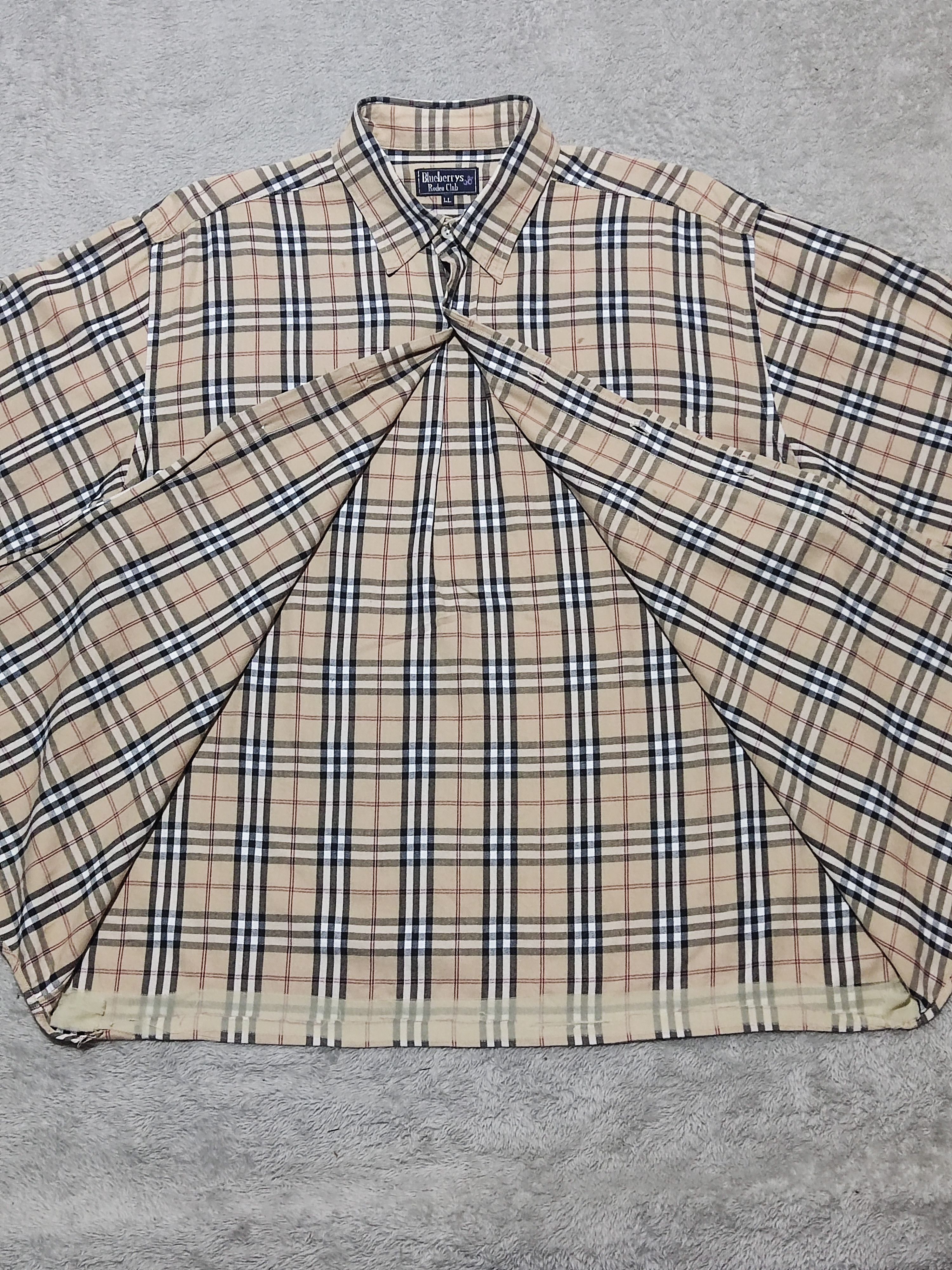 Burberry Vintage 80 Blueberrys Rodeo Club Nova Check Single Stitch Size US L / EU 52-54 / 3 - 9 Thumbnail