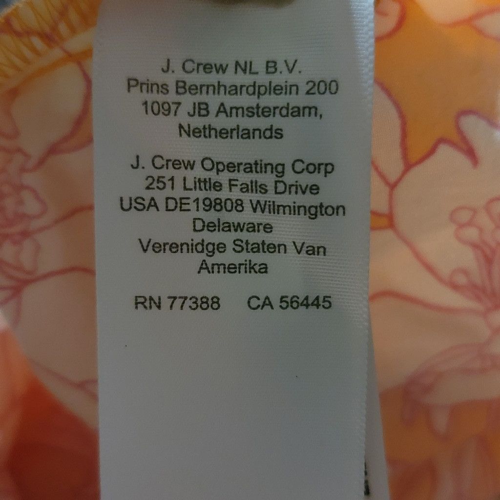 J.Crew Tie-Front Cotton Poplin Midi Dress in Orange Floral Size S / US 4 / IT 40 - 11 Thumbnail