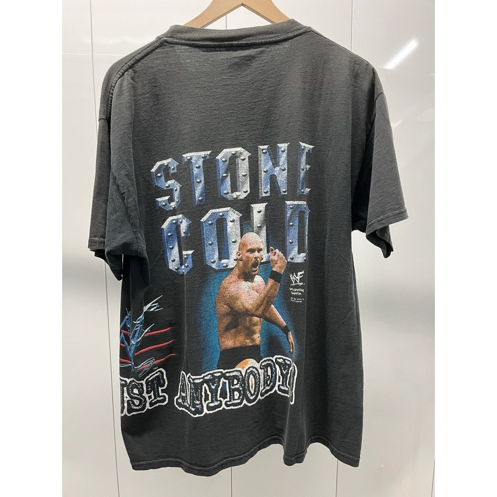 WWF Vintage Stone Cold Steve Austin Wrap Around Shirt Size US L / EU 52-54 / 3 - 2 Thumbnail