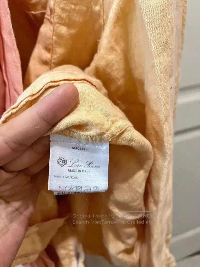 Loro Piana Loro Piana Mustard Yellow Linen Shirt Size L / US 10 / IT 46 - 6 Thumbnail