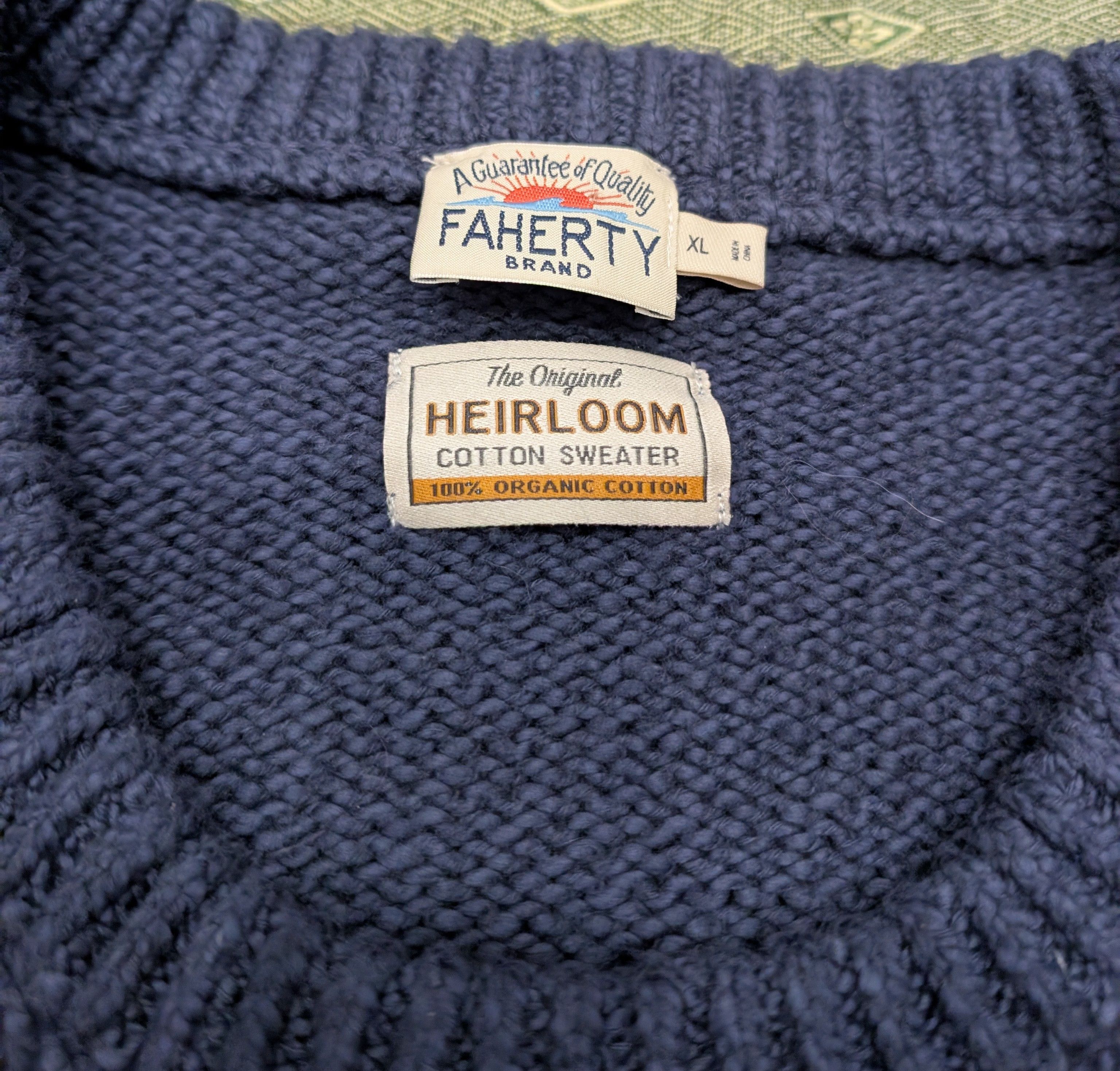 Faherty Faherty Heirloom Crew Neck Organic Cotton Sweater Stripe Size US XL / EU 56 / 4 - 3 Thumbnail