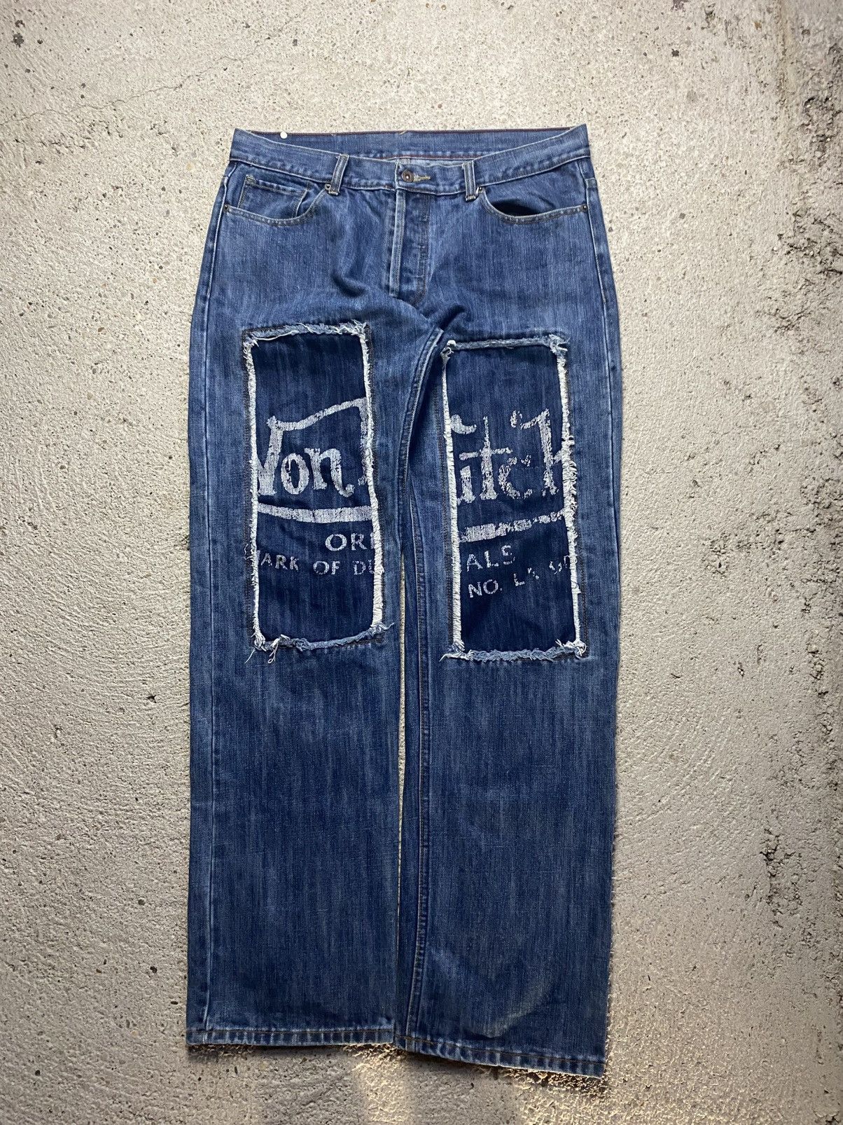 Von Dutch Von dutch vintage denim patchwork y2k jeans japanese 90s Size US 38 / EU 54 - 2 Thumbnail