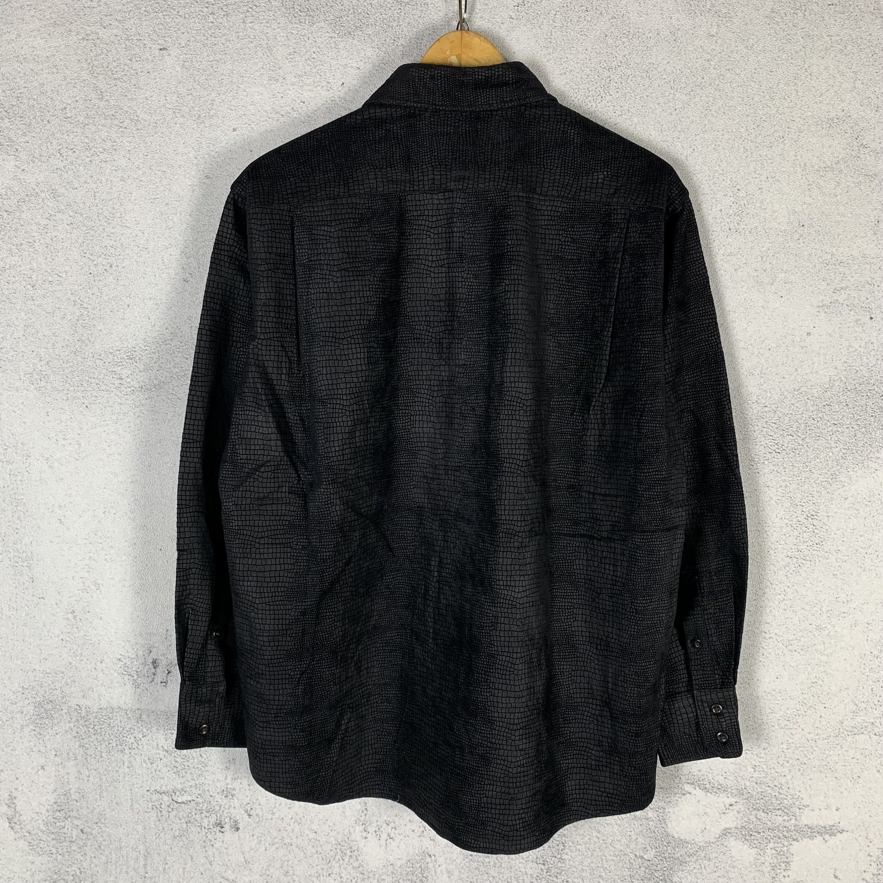 Yoshiyuki Konishi Ficce Uomo Black Crocodile Pattern Shirt Grunge / Y2K Style Size US M / EU 48-50 / 2 - 3 Thumbnail