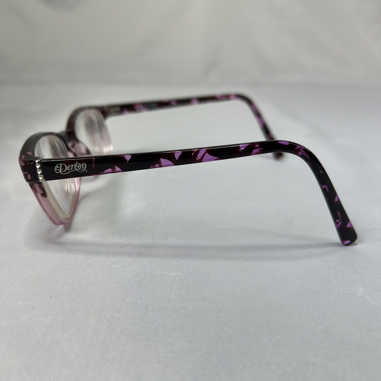Other Dereon DOV520 664 Eyeglass Frames Brown Pink Tortoise Square Size ONE SIZE - 5 Thumbnail