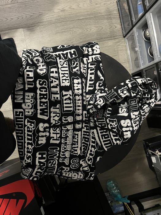 Supreme Supreme/HYSTERIC GLAMOUR Text Hooded Sweatshirt | Grailed