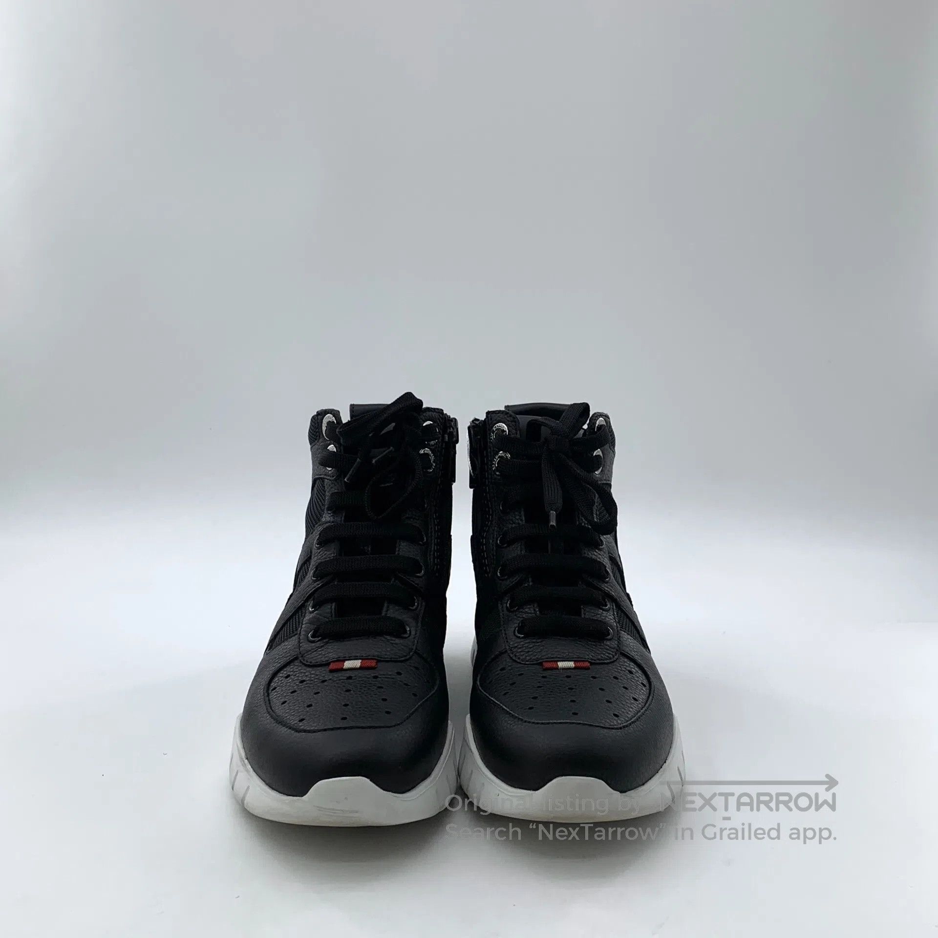 Burberry Burberry Black leather laced casual flat high-top sports s Size US 6 / EU 39 - 3 Thumbnail