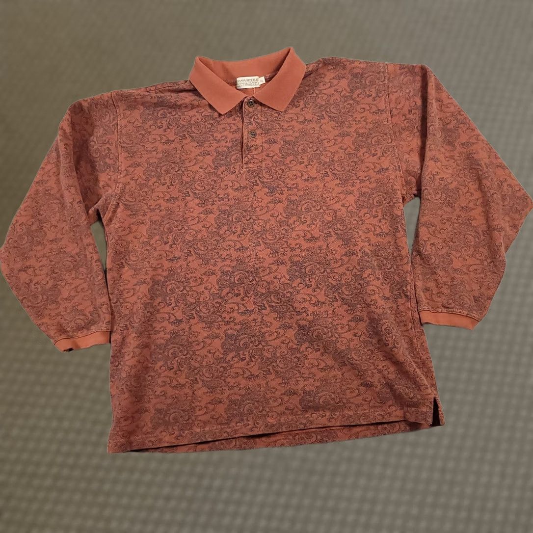 Banana Republic VINTAGE Banana Republic Safari & Travel Shirt Mens XL Long Sleeve Polo Floral Shirt Size US XL / EU 56 / 4 - 1 Thumbnail