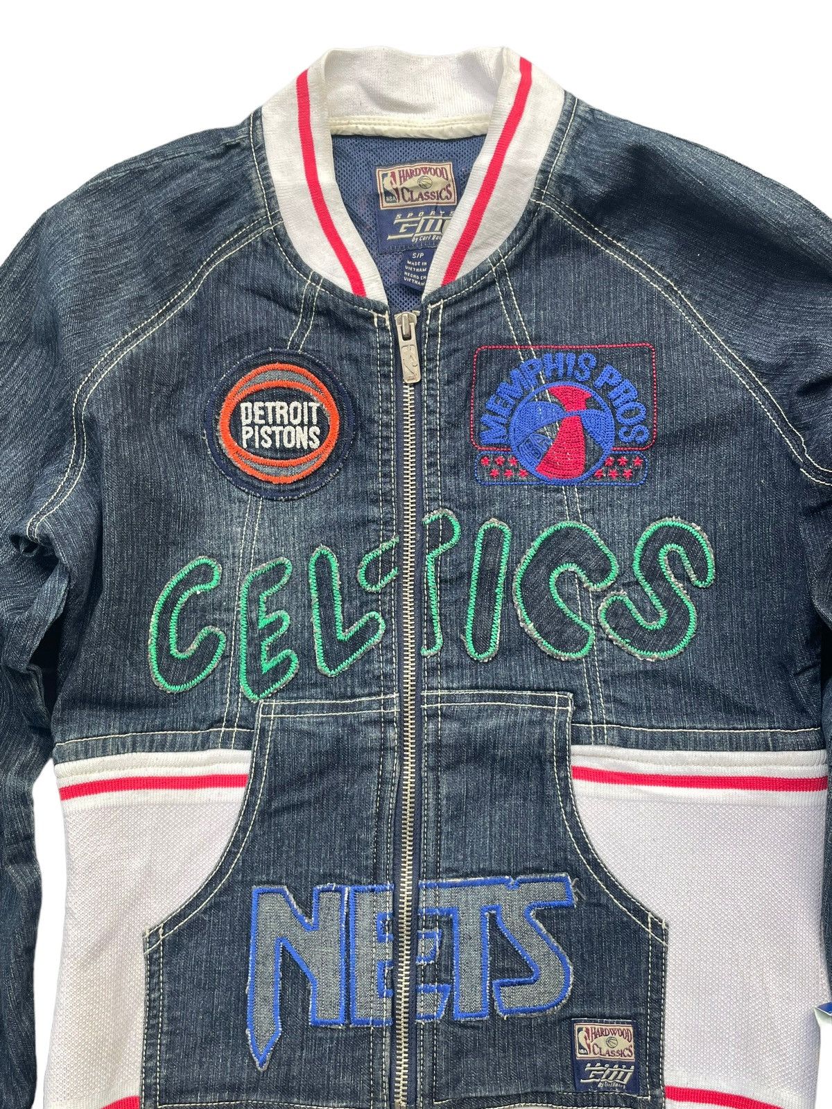 NBA Hardwood Classics NBA Denim Jacket Size S / US 4 / IT 40 - 3 Thumbnail