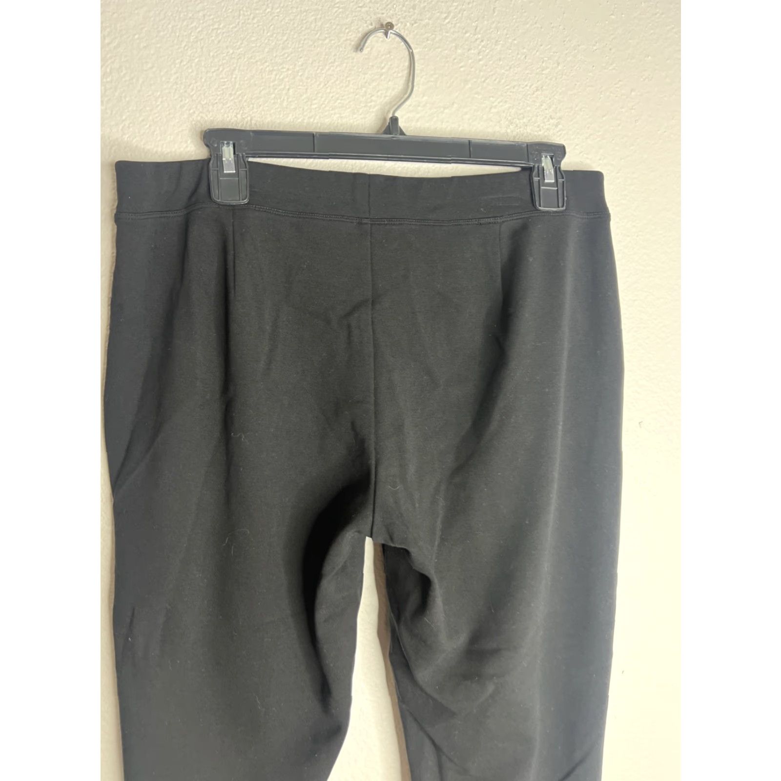 Eileen Fisher Eileen Fisher Jogger Pants Women Medium Black Tencel Spandex Pleated High Rise Slouchy Jersey Knit Tapered Leg Casual Loungeable EUC Size M / US 6-8 / IT 42-44 - 6 Thumbnail
