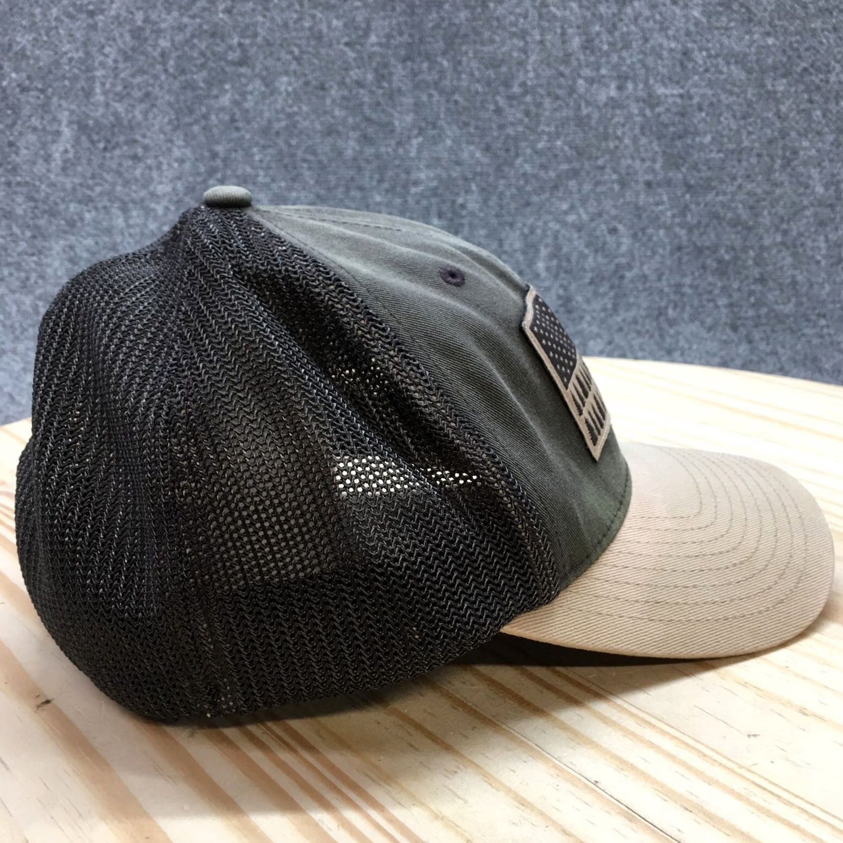 Vintage Columbia Tree Flag Flexfit Trucker Hat Men Gray OS Curved Brim Embroidered Logo Size ONE SIZE - 7 Thumbnail