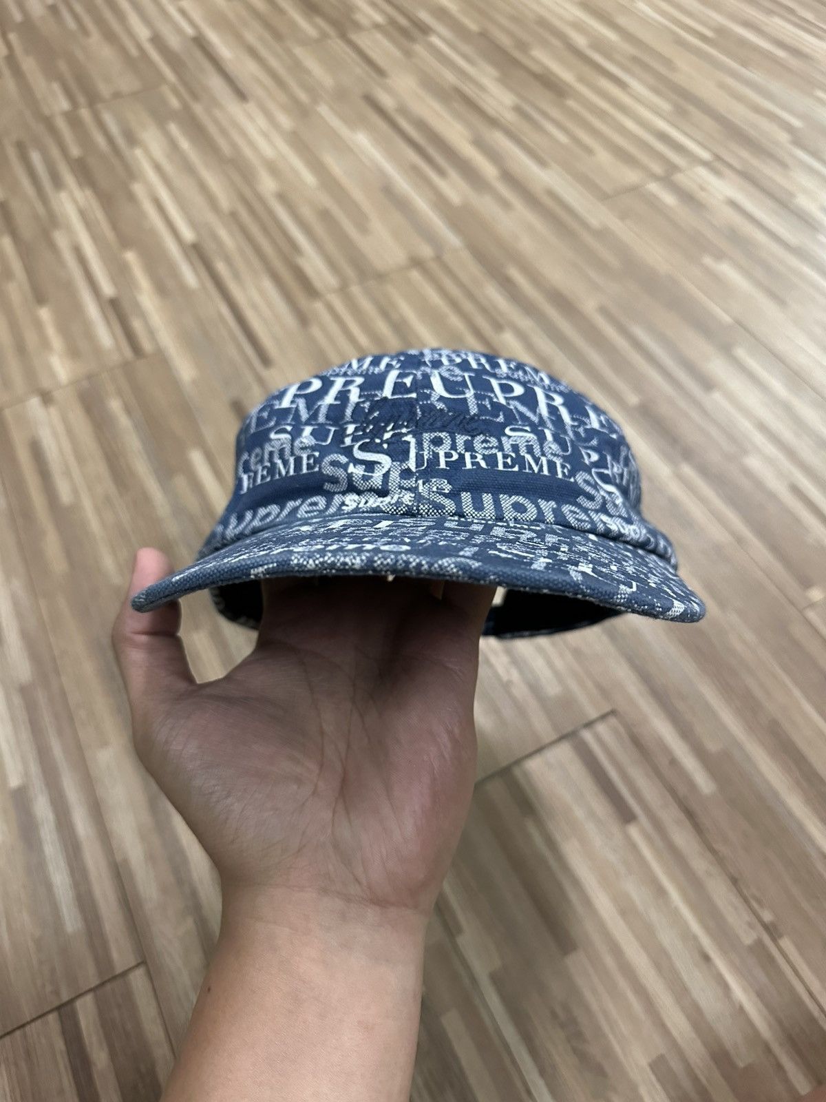Supreme Supreme Denim 6 Panel Adjustable Hat Size ONE SIZE - 2 Thumbnail