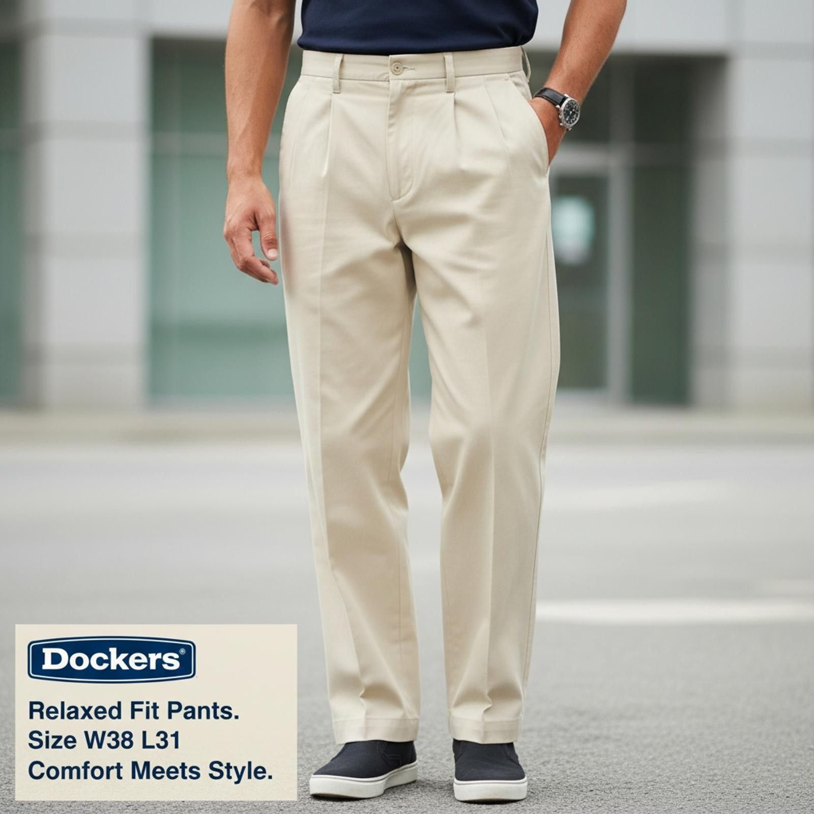 Dockers Dockers Relaxed Fit Khaki Pants Size W38 L31 Size US 38 / EU 54 - 2 Thumbnail
