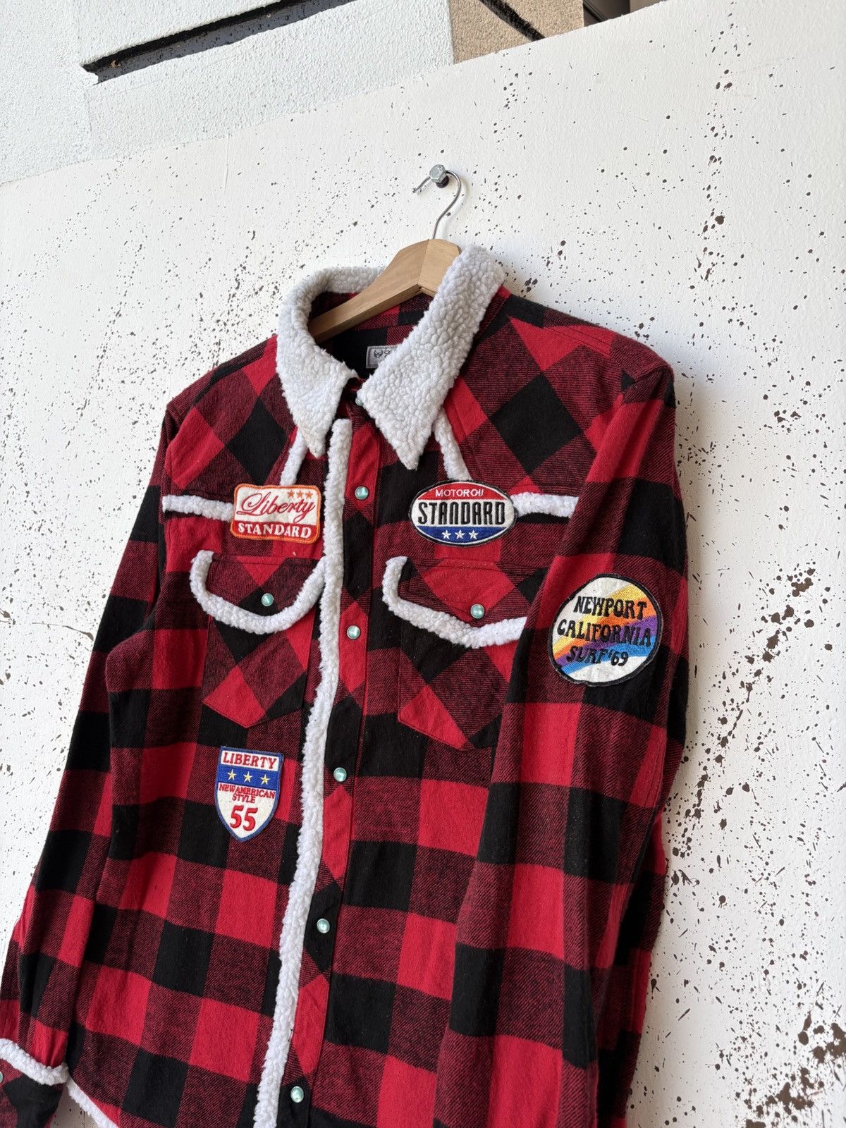 Japanese Brand Christmas Theme Sherpa Paneled Tartan Patches California USA Size US M / EU 48-50 / 2 - 6 Thumbnail