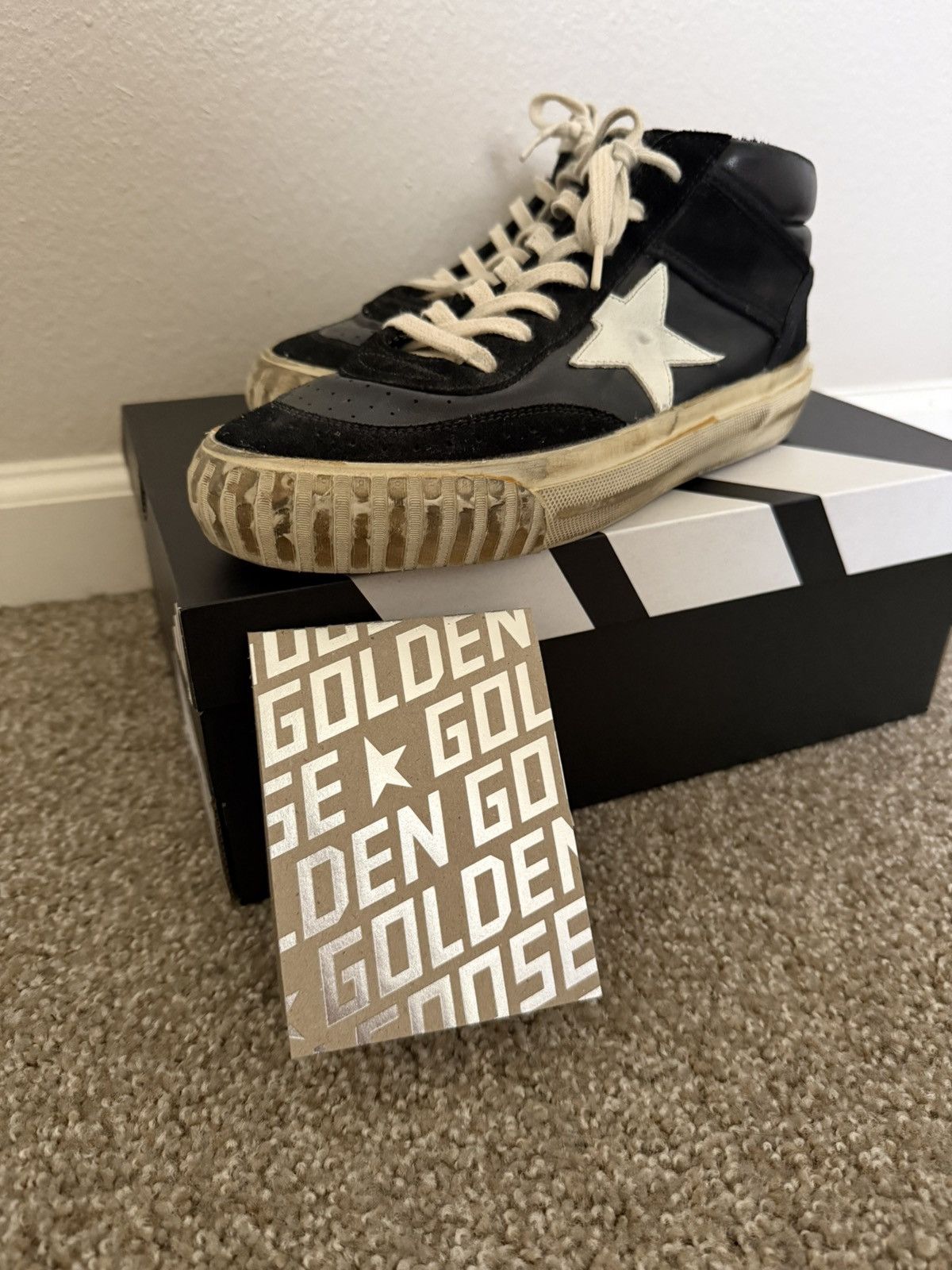 Golden Goose Mid Star in black nappa and suede Size US 7 / EU 40 - 10 Thumbnail