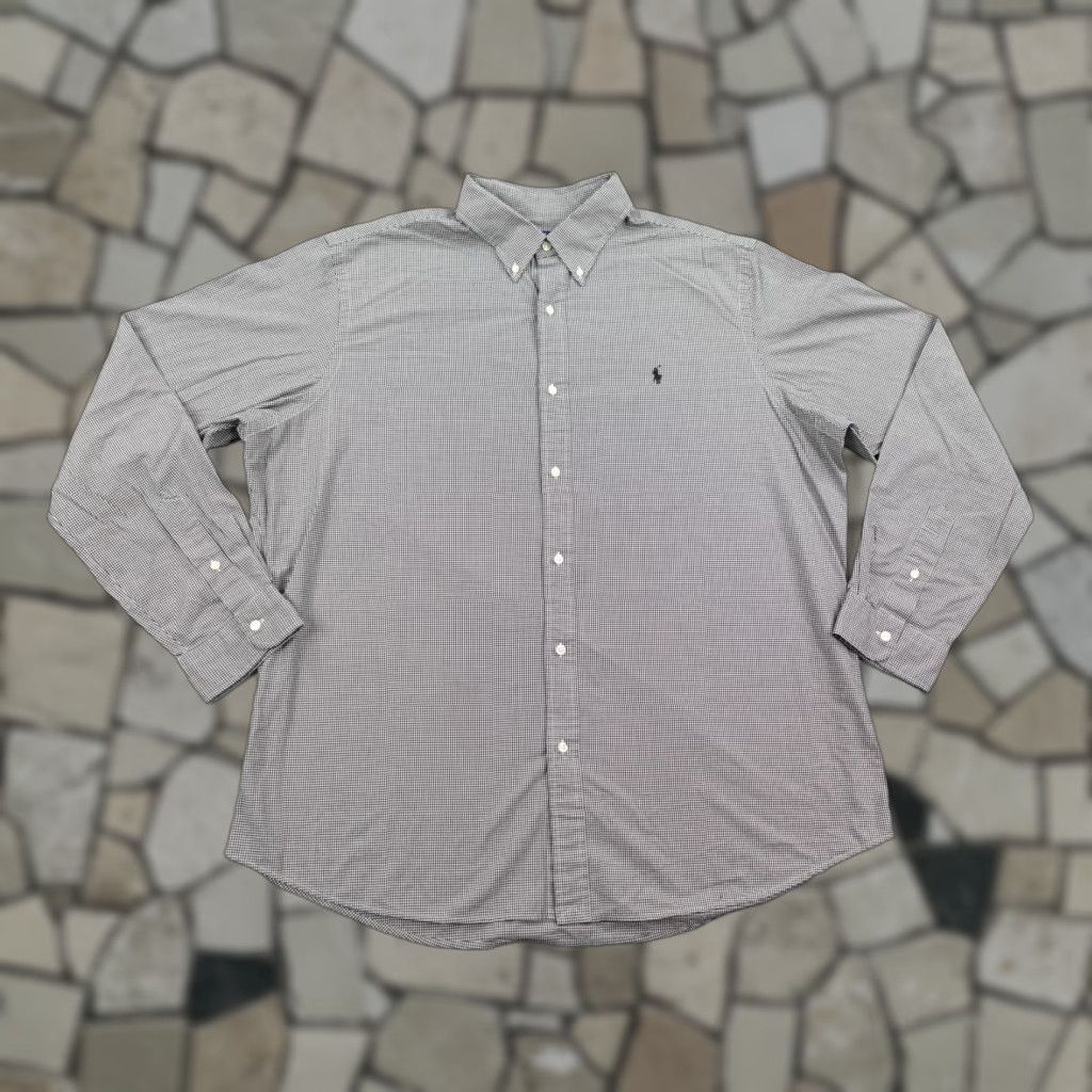 Polo Ralph Lauren Polo Ralph Lauren Shirt Mens 2XL Black White Gingham Plaid Performance Flex 18.5 Size US XXL / EU 58 / 5 - 1 Thumbnail